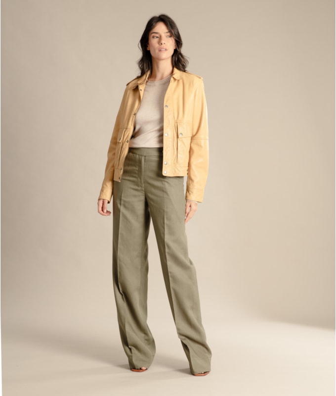 Jaqueta Jene Leather Bege