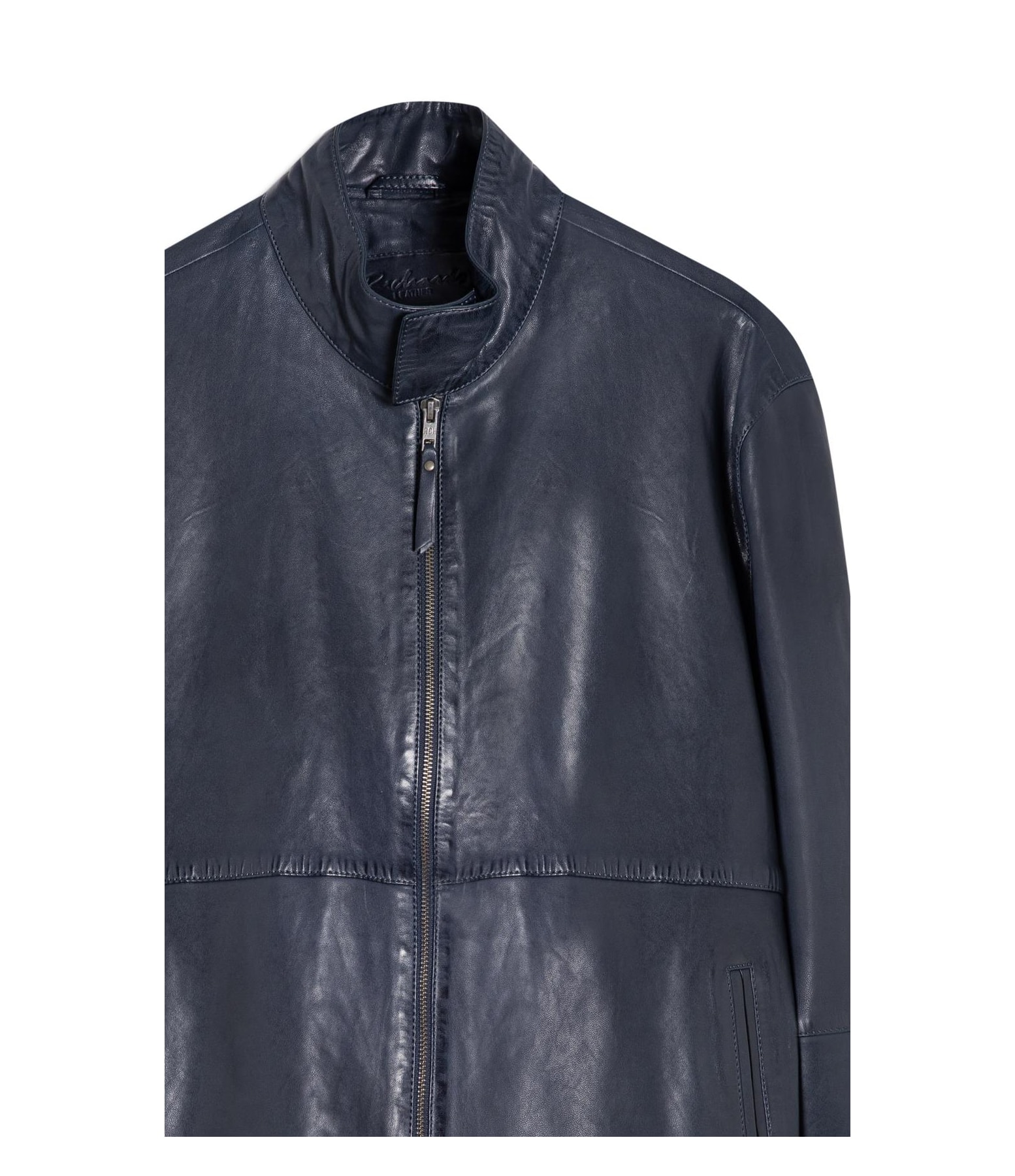 Jaqueta Kingston Leather Dark Navy
