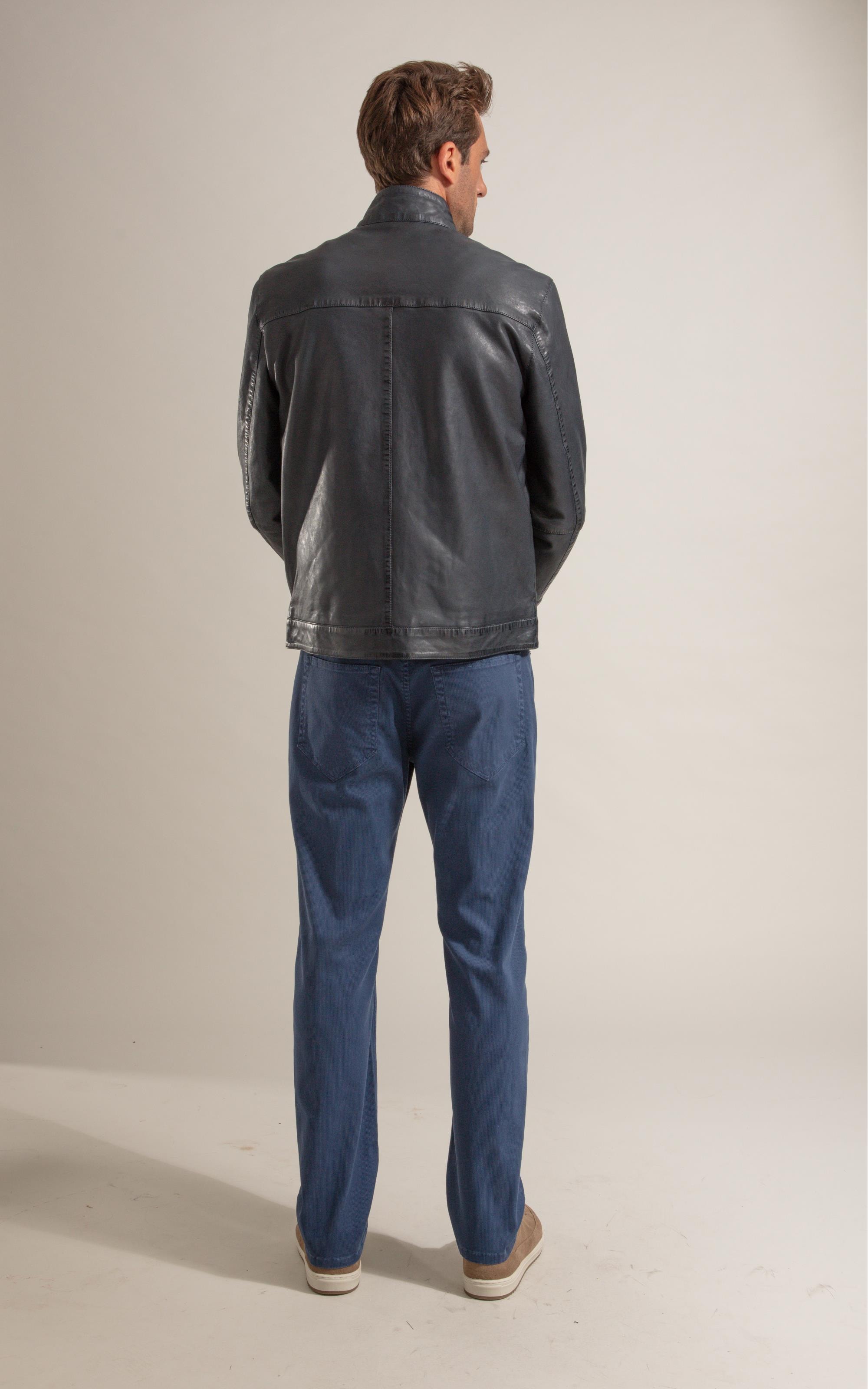 Jaqueta Kingston Leather Dark Navy