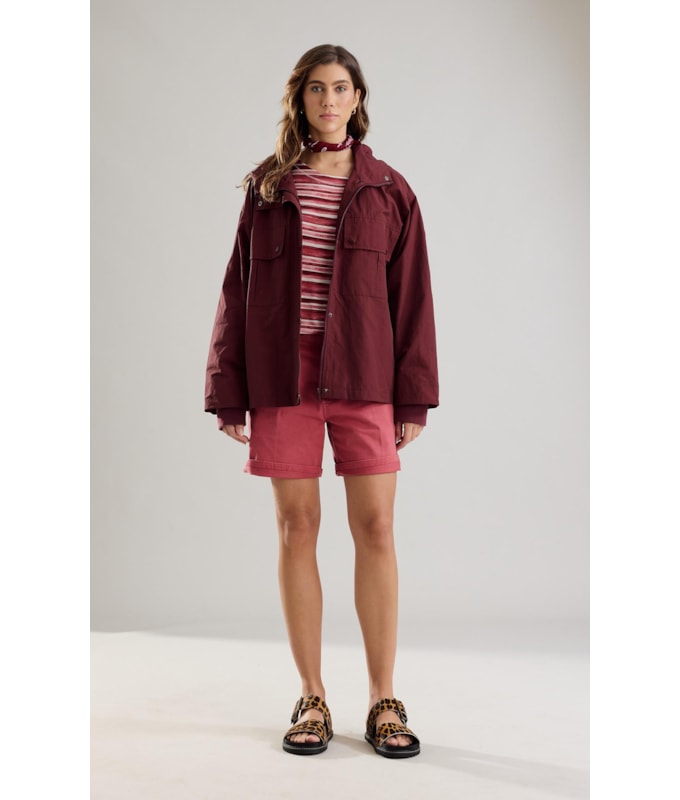 Jaqueta Lava Cotton Bordeaux