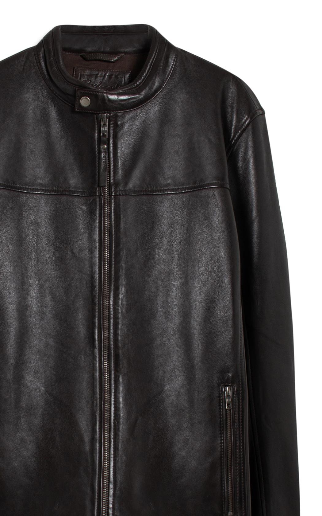 【FREEDOM】Layered Seep Lether Blouson Jaqueta Leather Sheep Stone Cafe