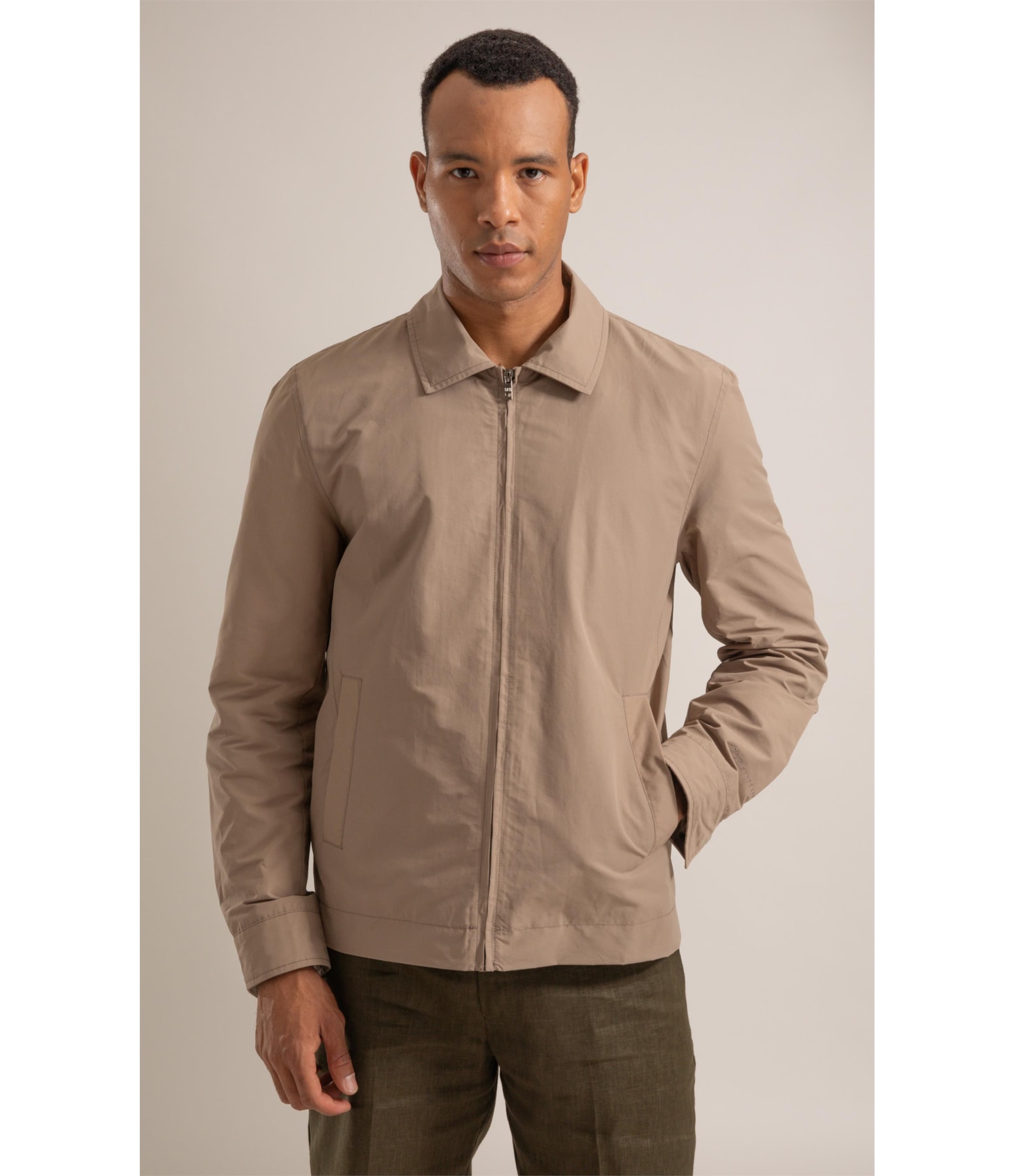 Jaqueta Lenon Nylon Caqui