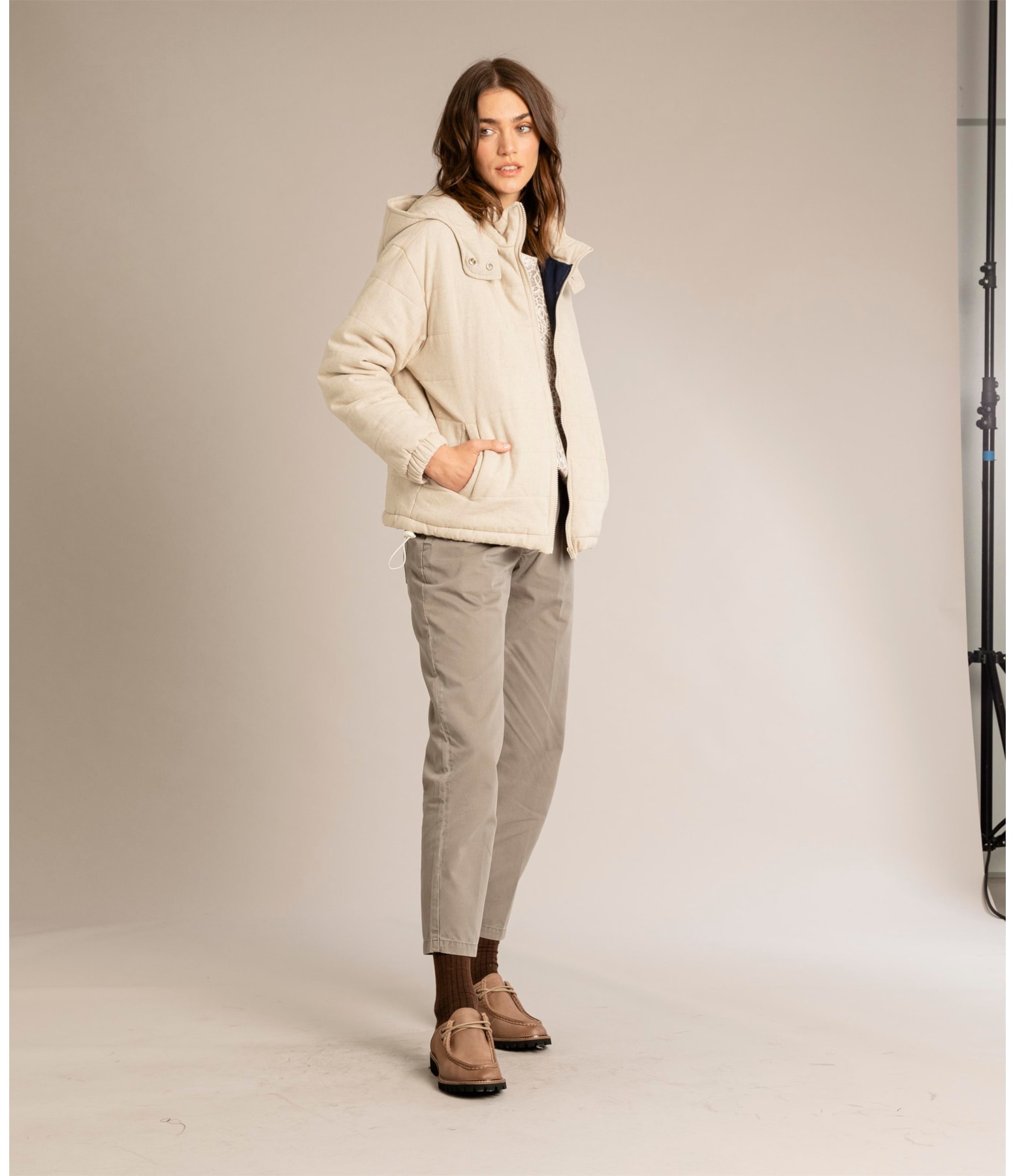 Jaqueta Linho Diamond Boxy Natural