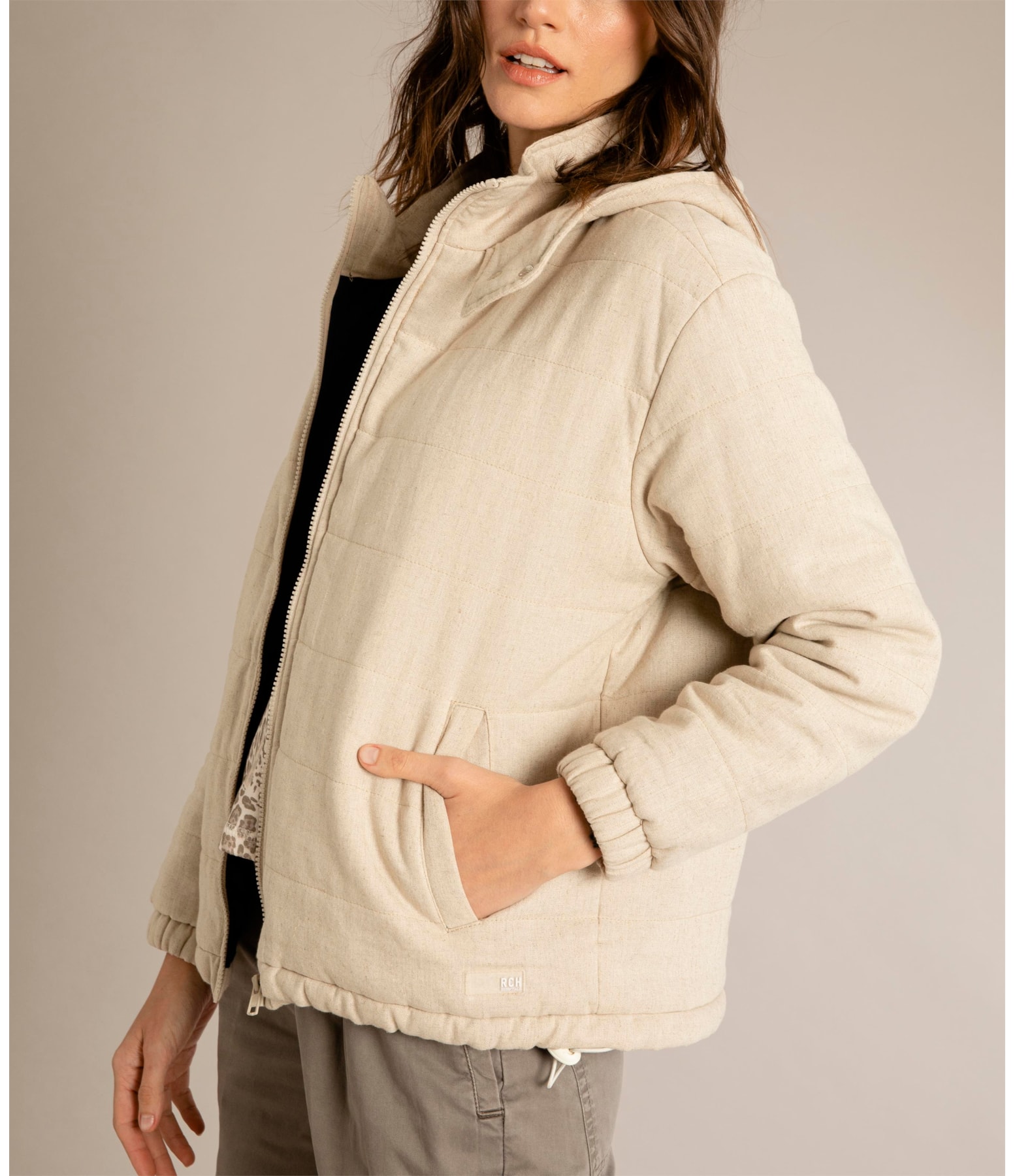 Jaqueta Linho Diamond Boxy Natural