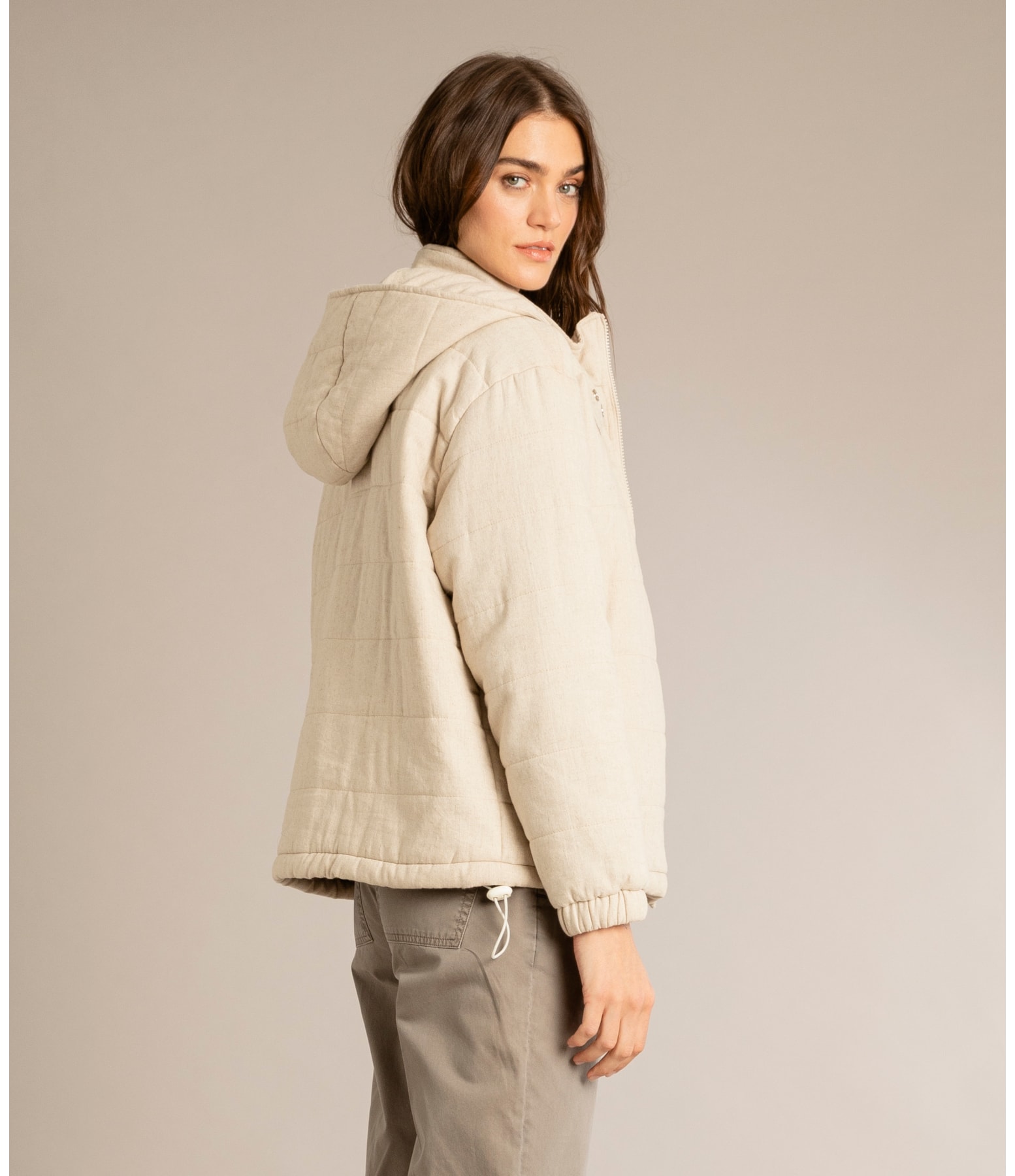 Jaqueta Linho Diamond Boxy Natural