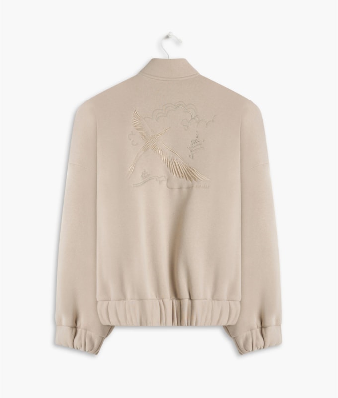 Jaqueta Maisha Moletom Areia