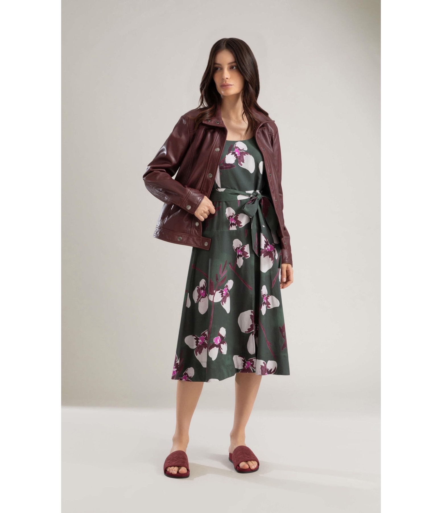 Jaqueta Milan Leather Bordeaux