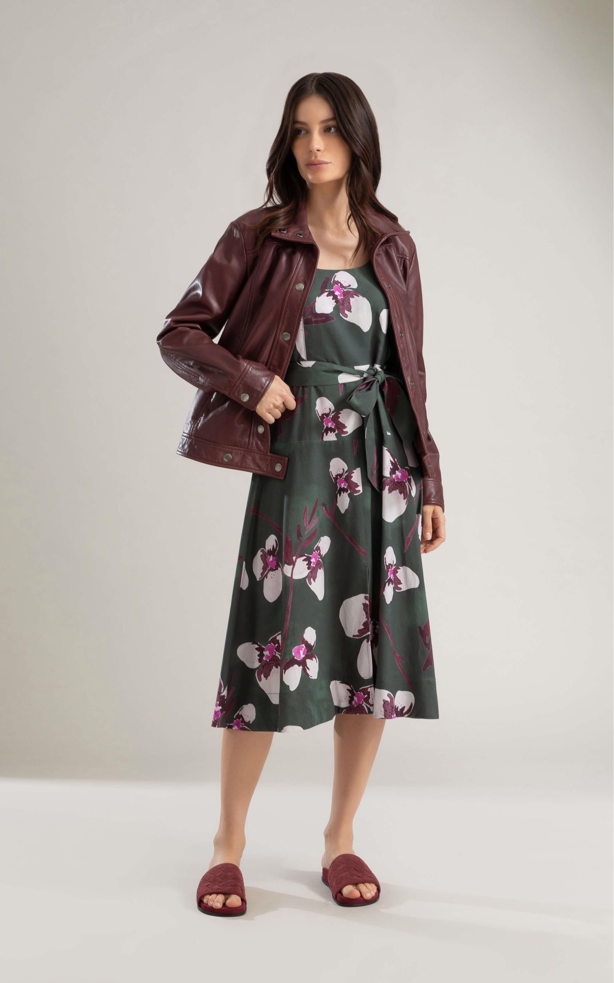 Jaqueta Milan Leather Bordeaux
