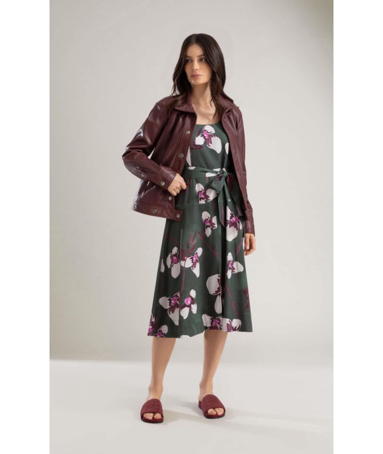 Jaqueta Milan Leather Bordeaux