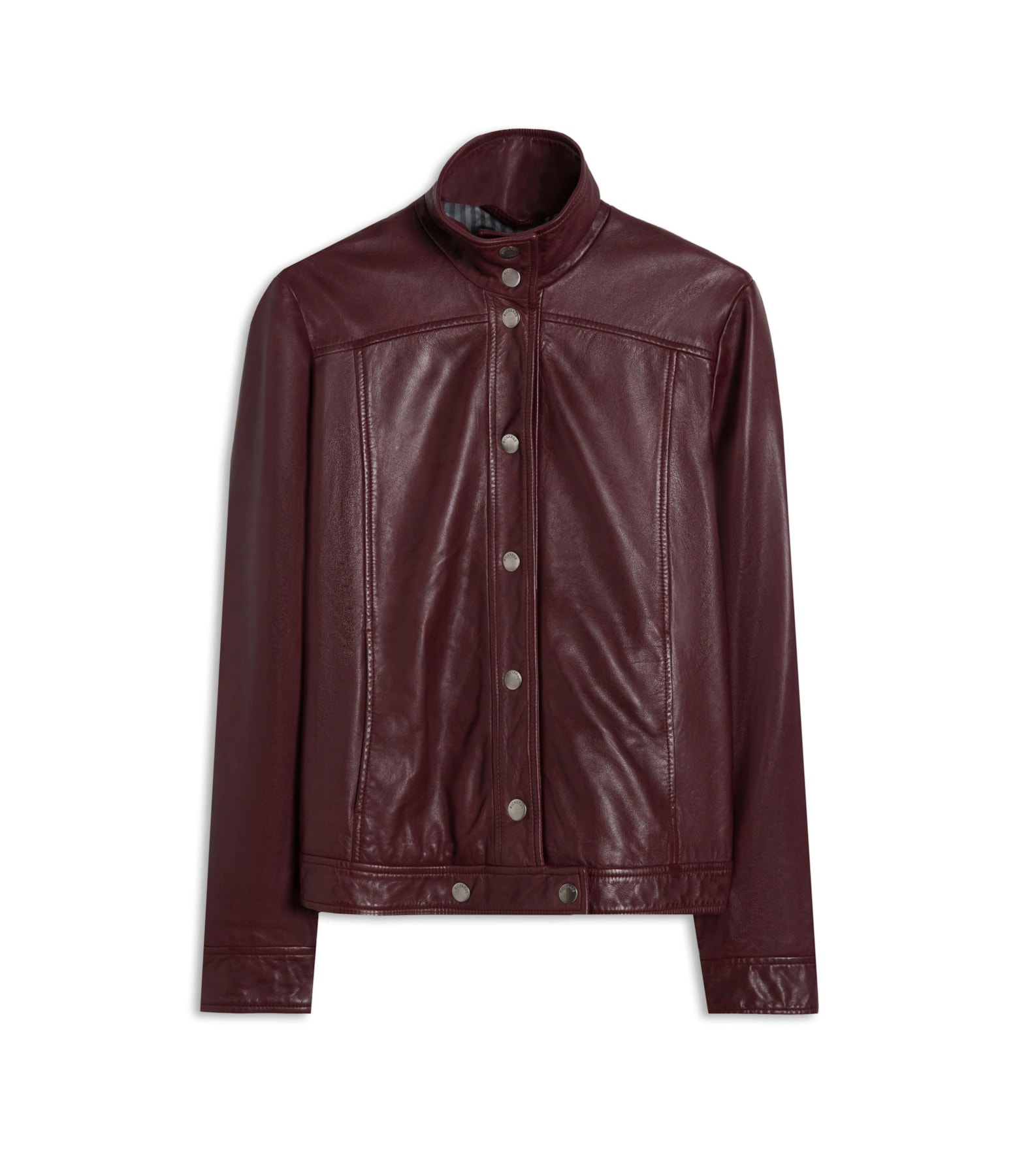 Jaqueta Milan Leather Bordeaux