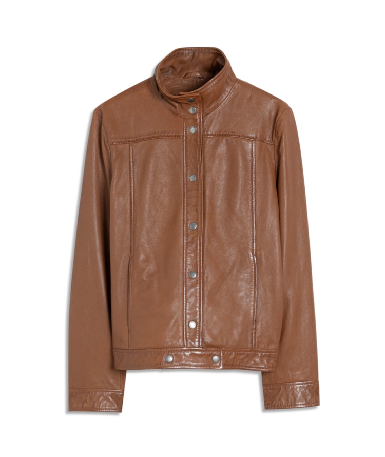 Jaqueta Milan Leather Caramelo