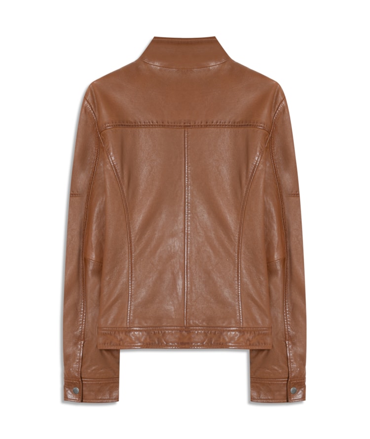 Jaqueta Milan Leather Caramelo