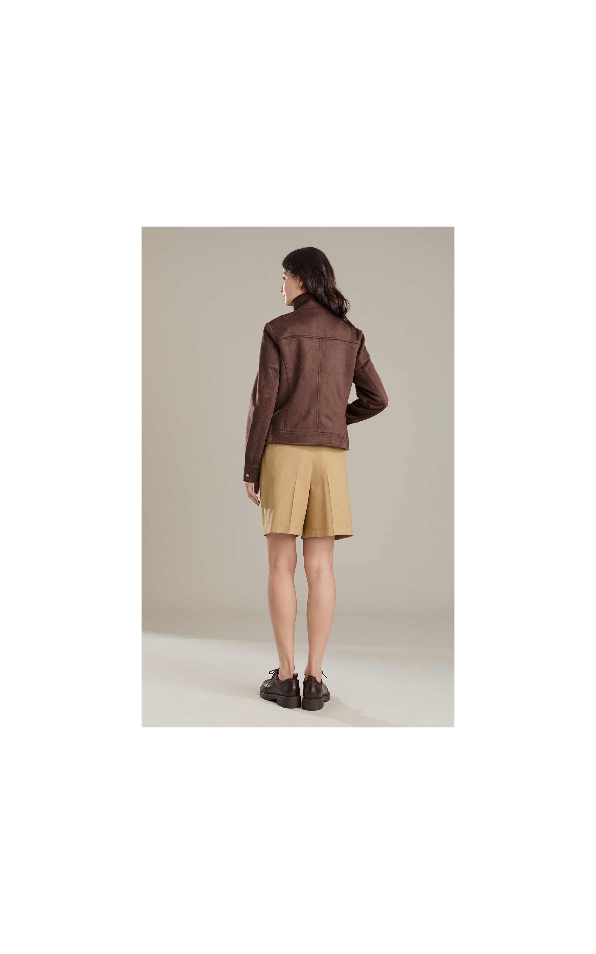 Jaqueta Milan Suede Cafe