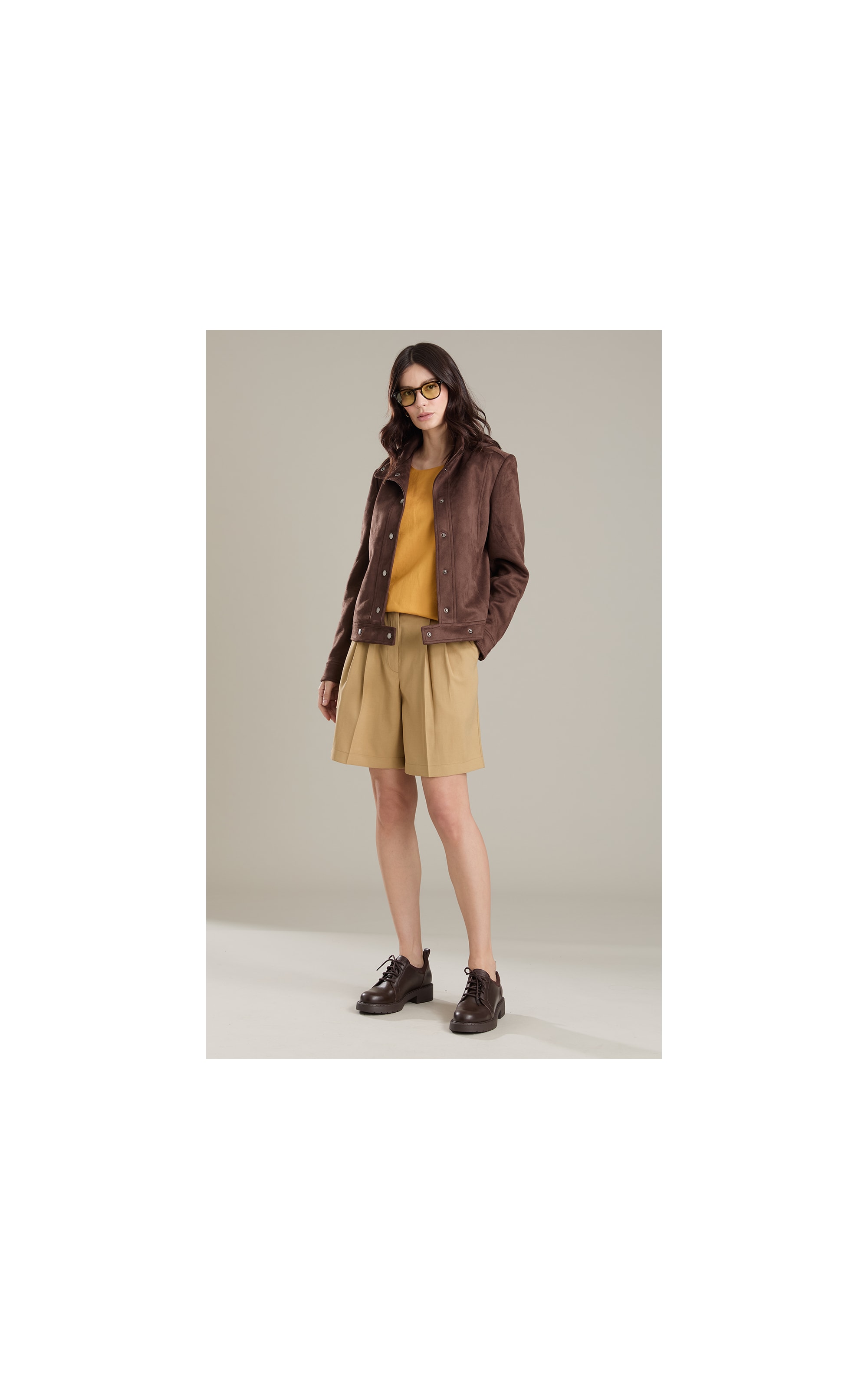 Jaqueta Milan Suede Cafe