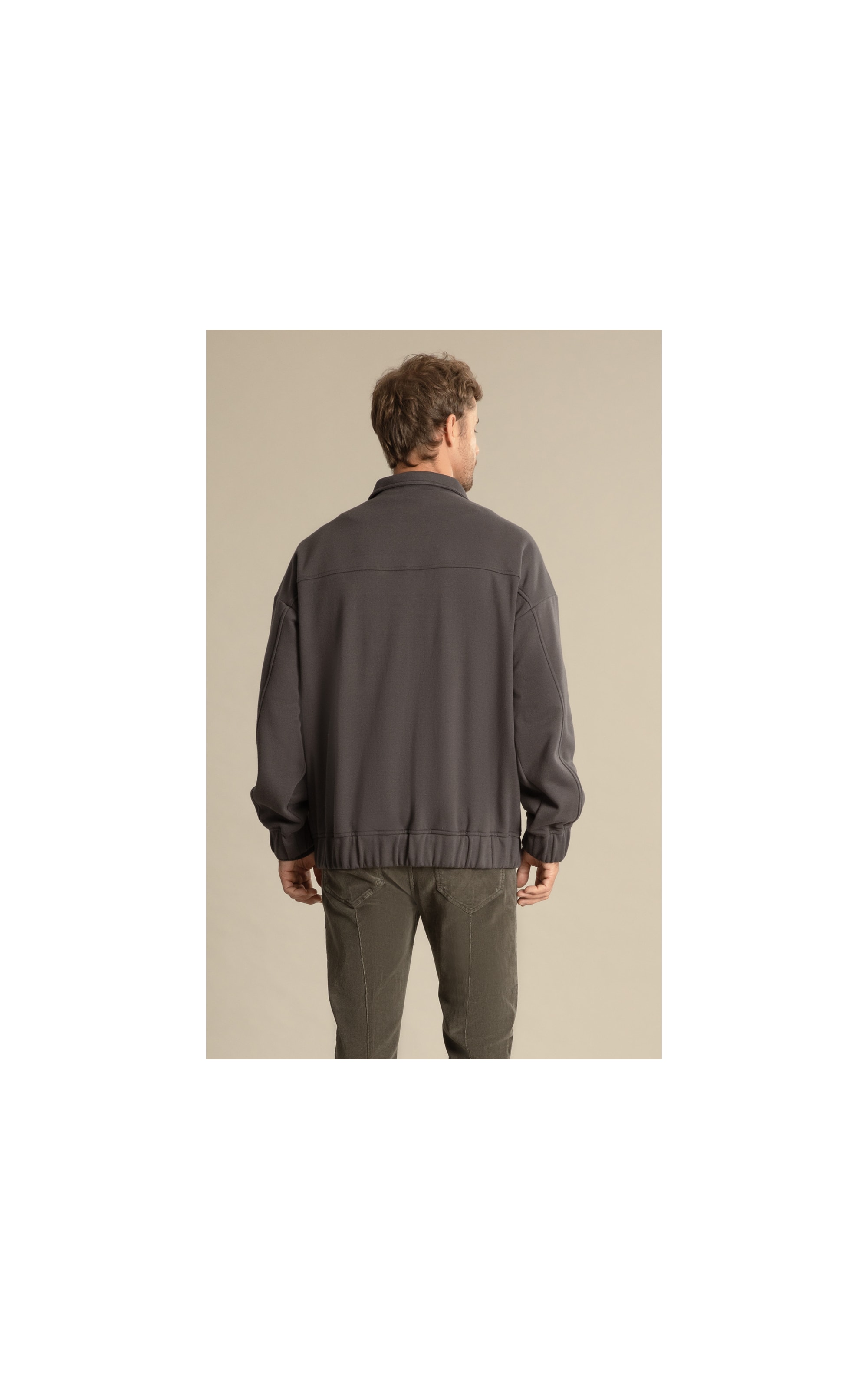 Jaqueta Moletom Felpa Berlim Charcoal