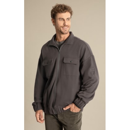 Jaqueta Moletom Felpa Berlim Charcoal