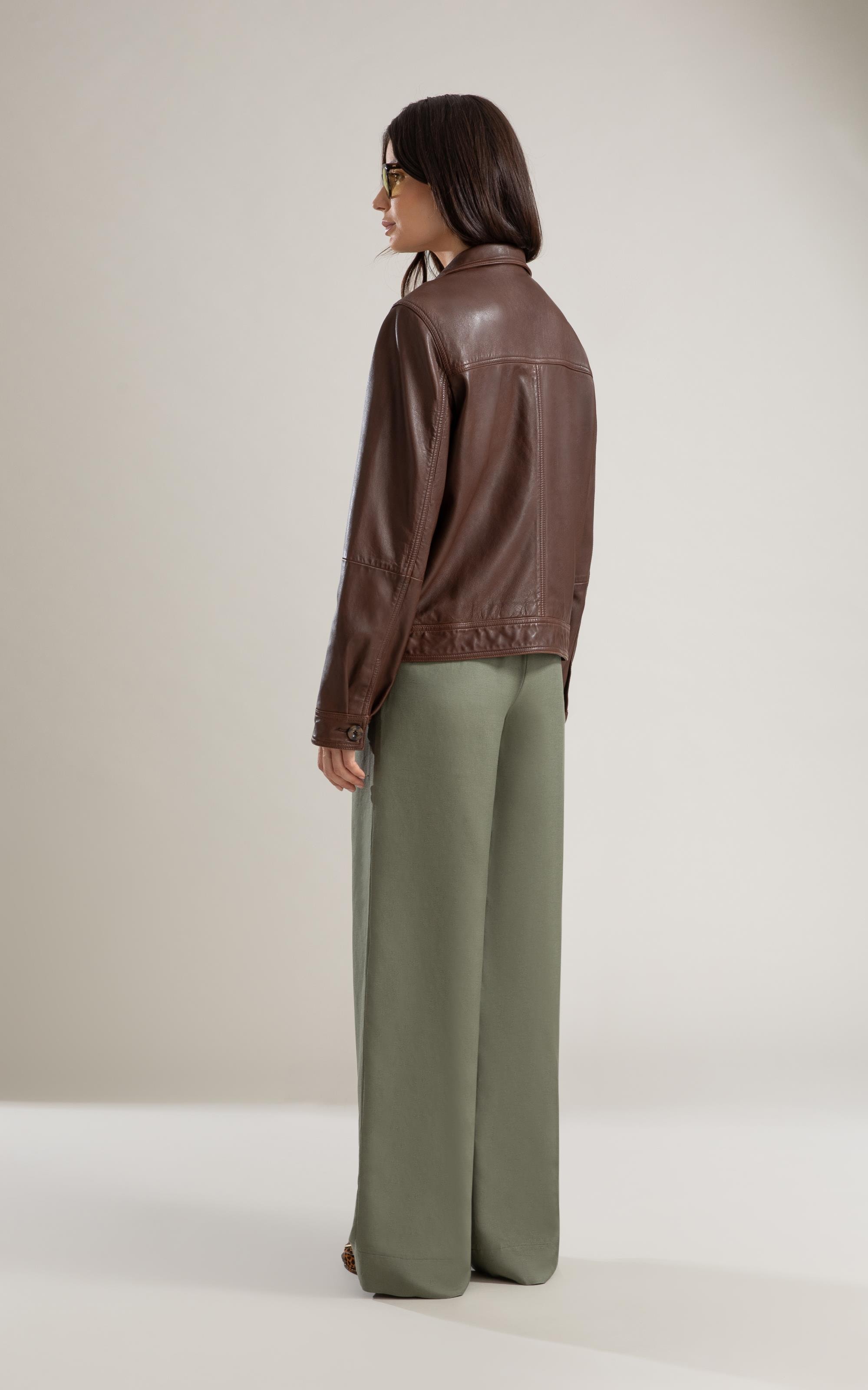 Jaqueta Moon Leather Marrom