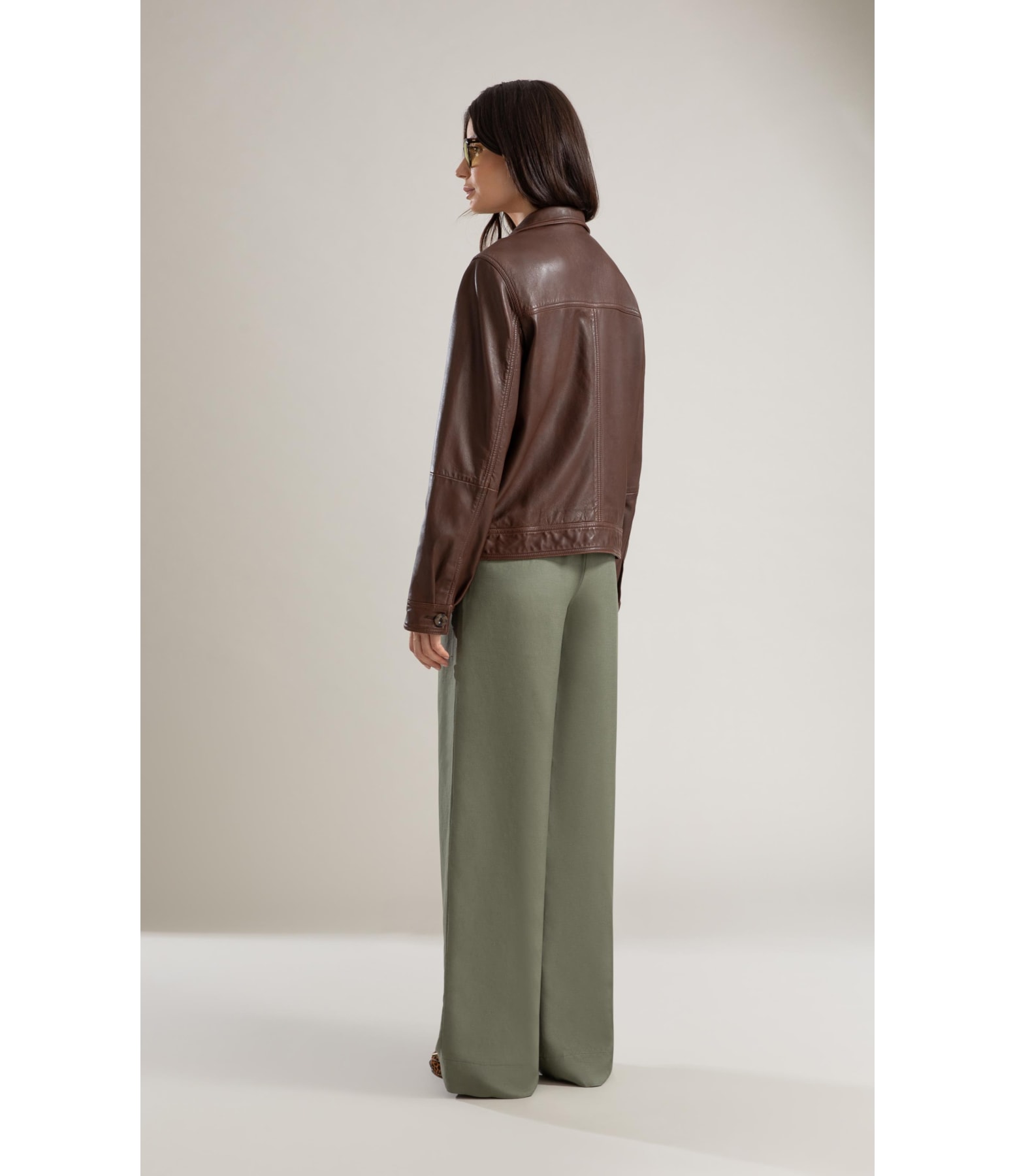 Jaqueta Moon Leather Marrom