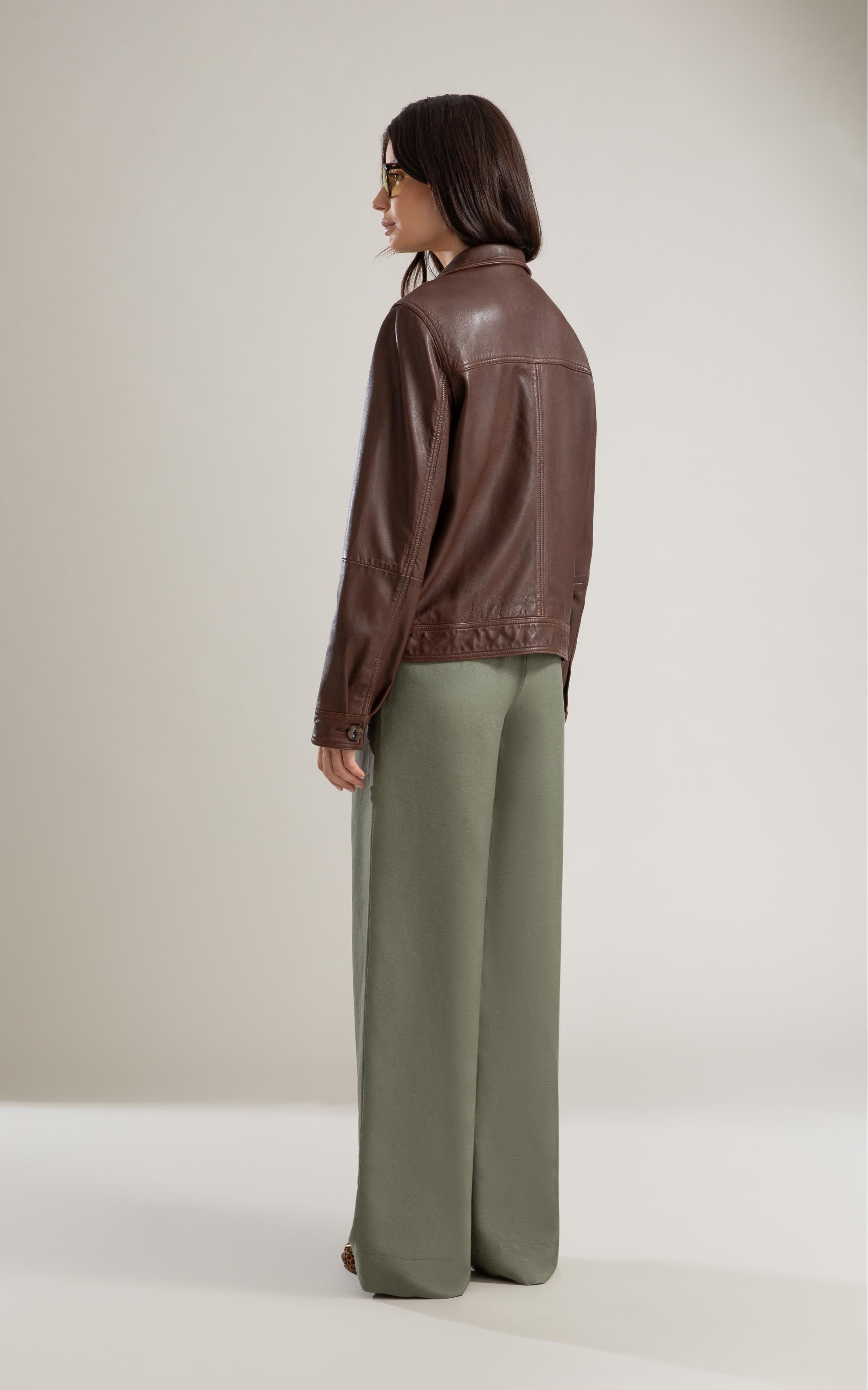 Jaqueta Moon Leather Marrom