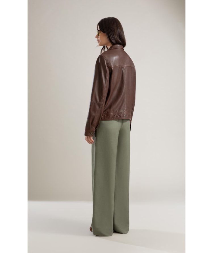 Jaqueta Moon Leather Marrom