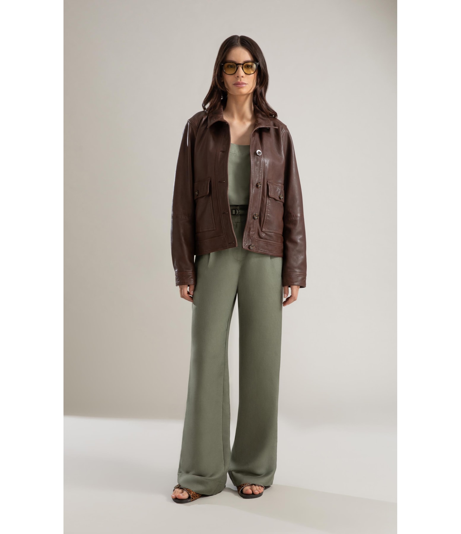 Jaqueta Moon Leather Marrom