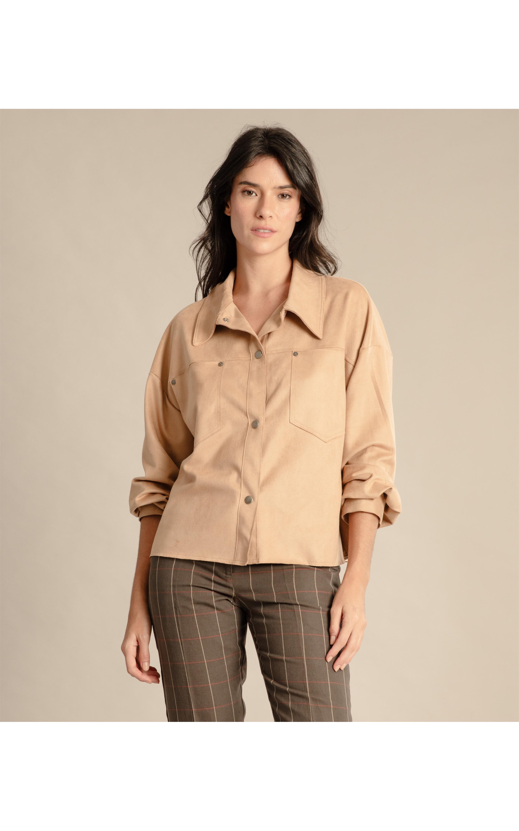 Jaqueta Neri Suede Bege