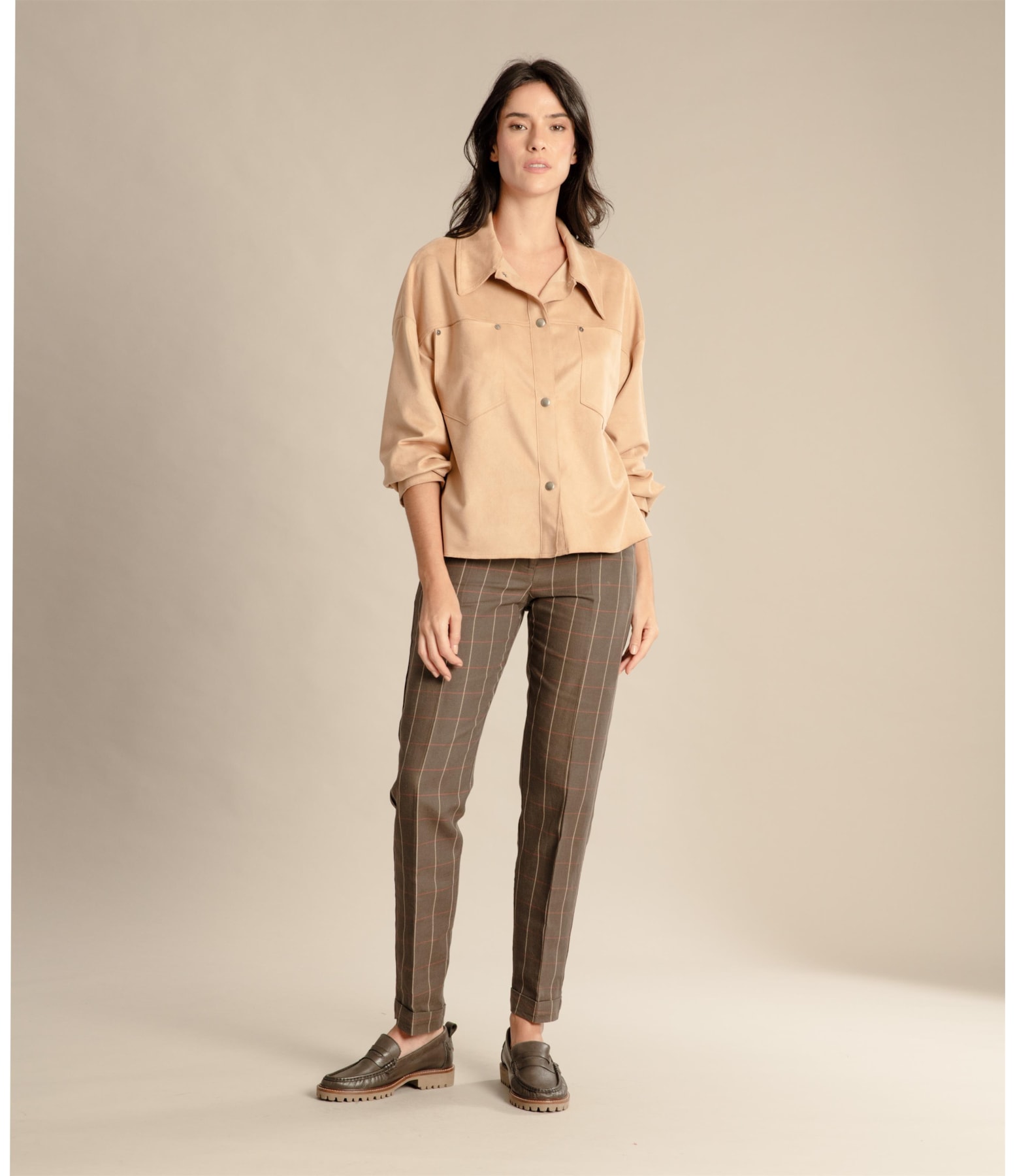 Jaqueta Neri Suede Bege