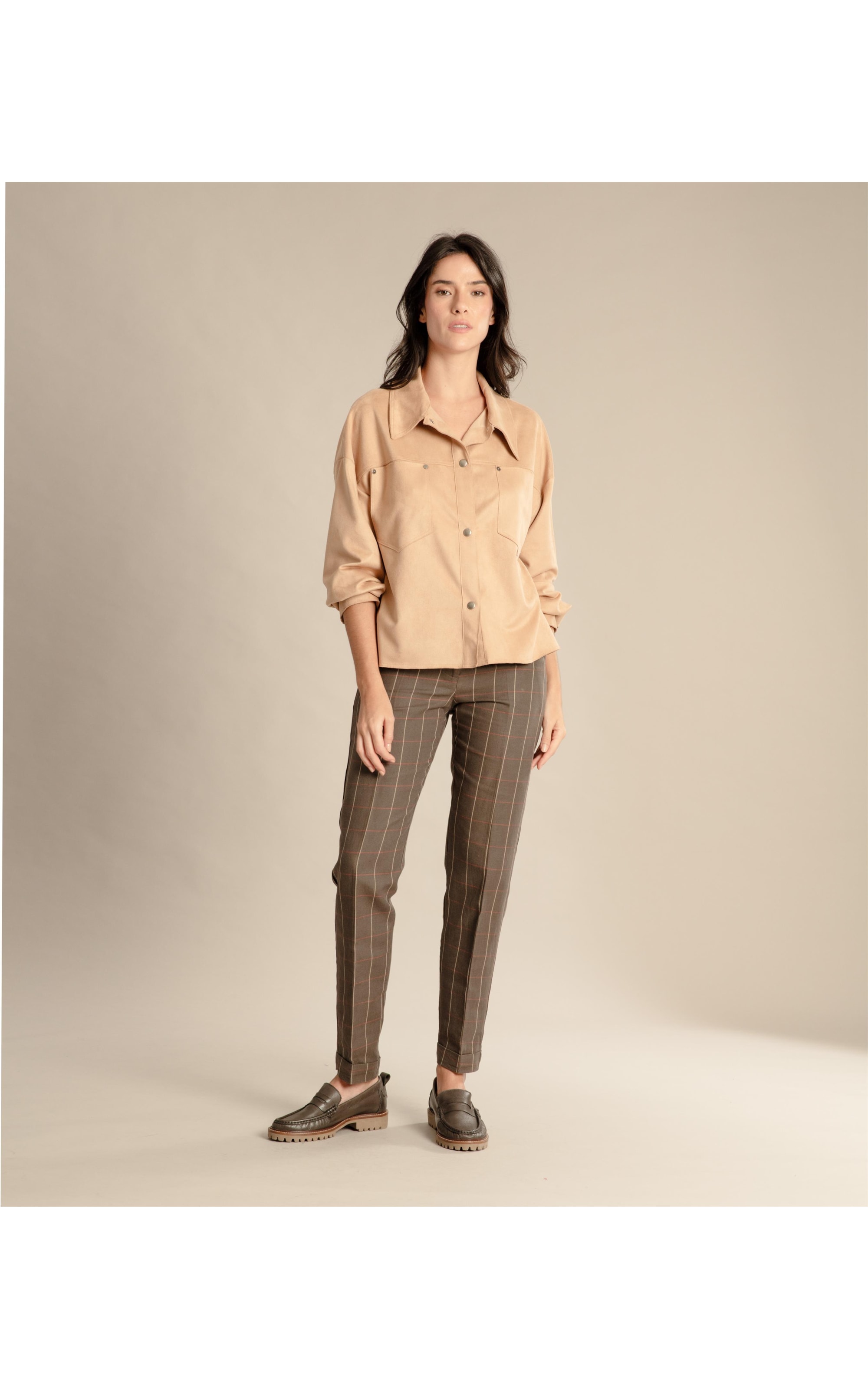 Jaqueta Neri Suede Bege