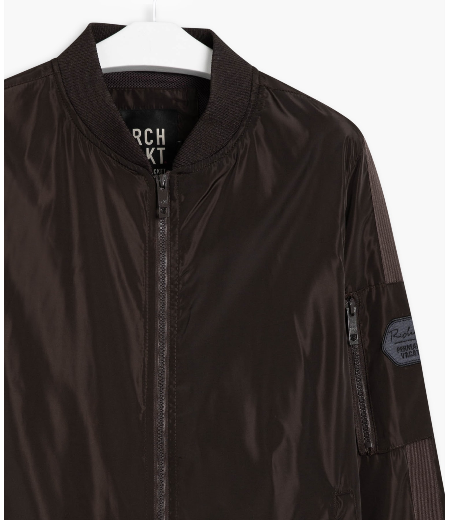 Jaqueta Nylon Bomber Rib Cafe