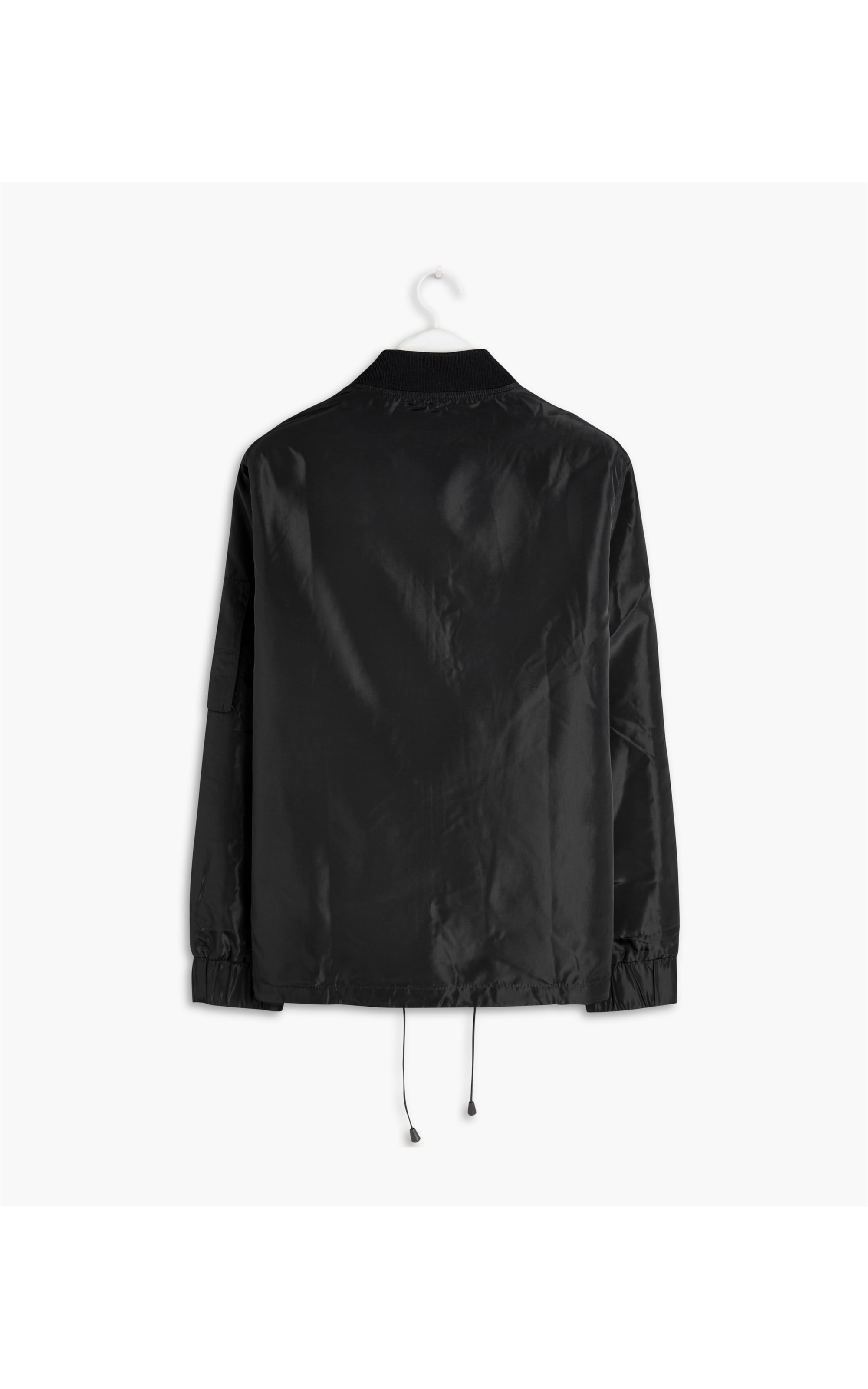 Jaqueta Nylon Bomber Rib Chumbo Mescla