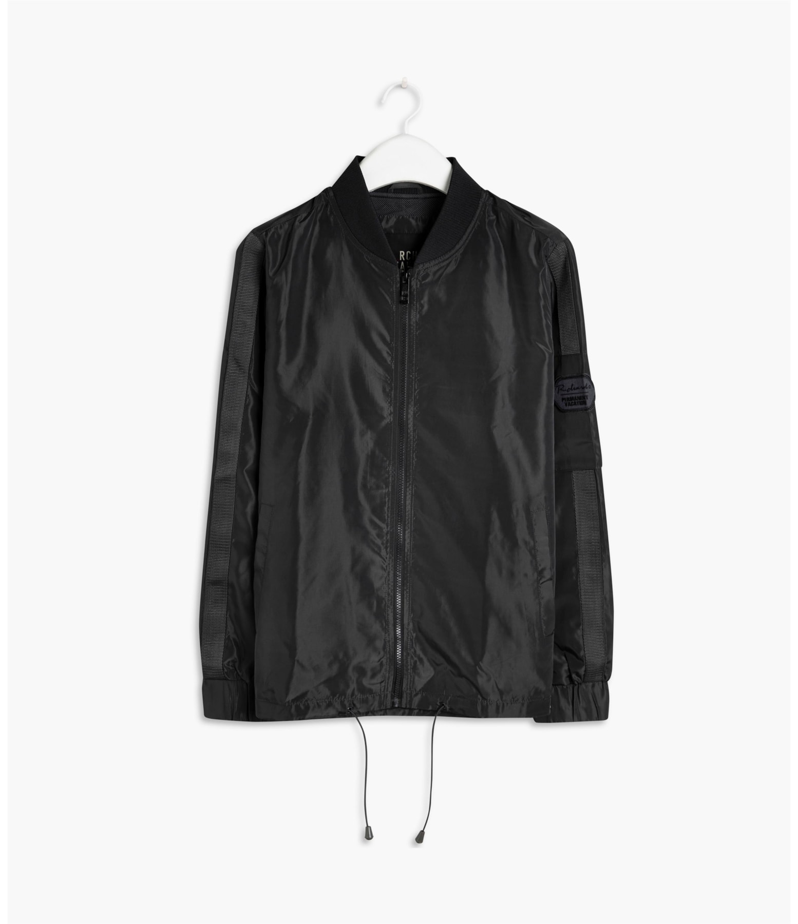 Jaqueta Nylon Bomber Rib Chumbo Mescla