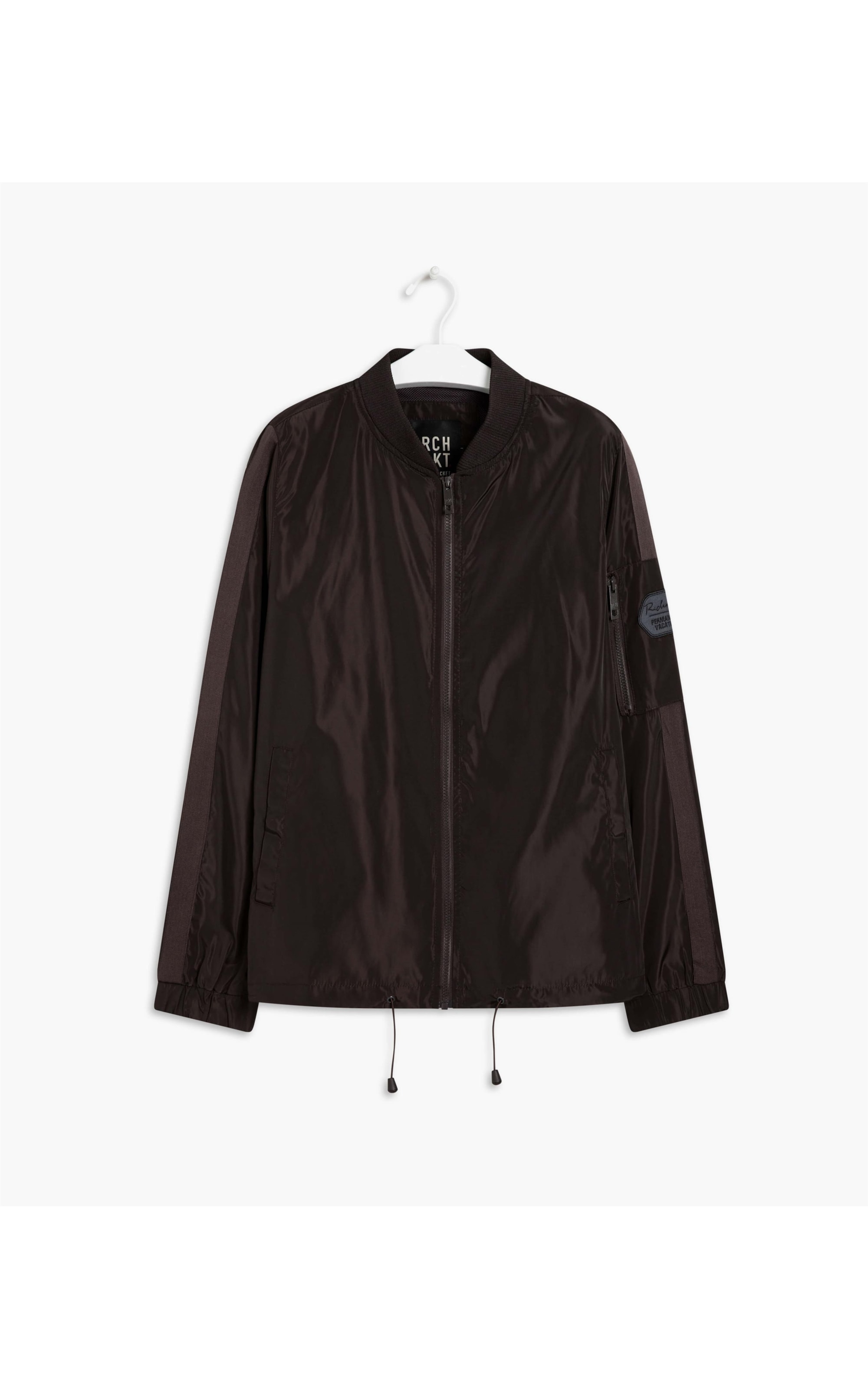 Jaqueta Nylon Bomber Rib  Cinza Chumbo
