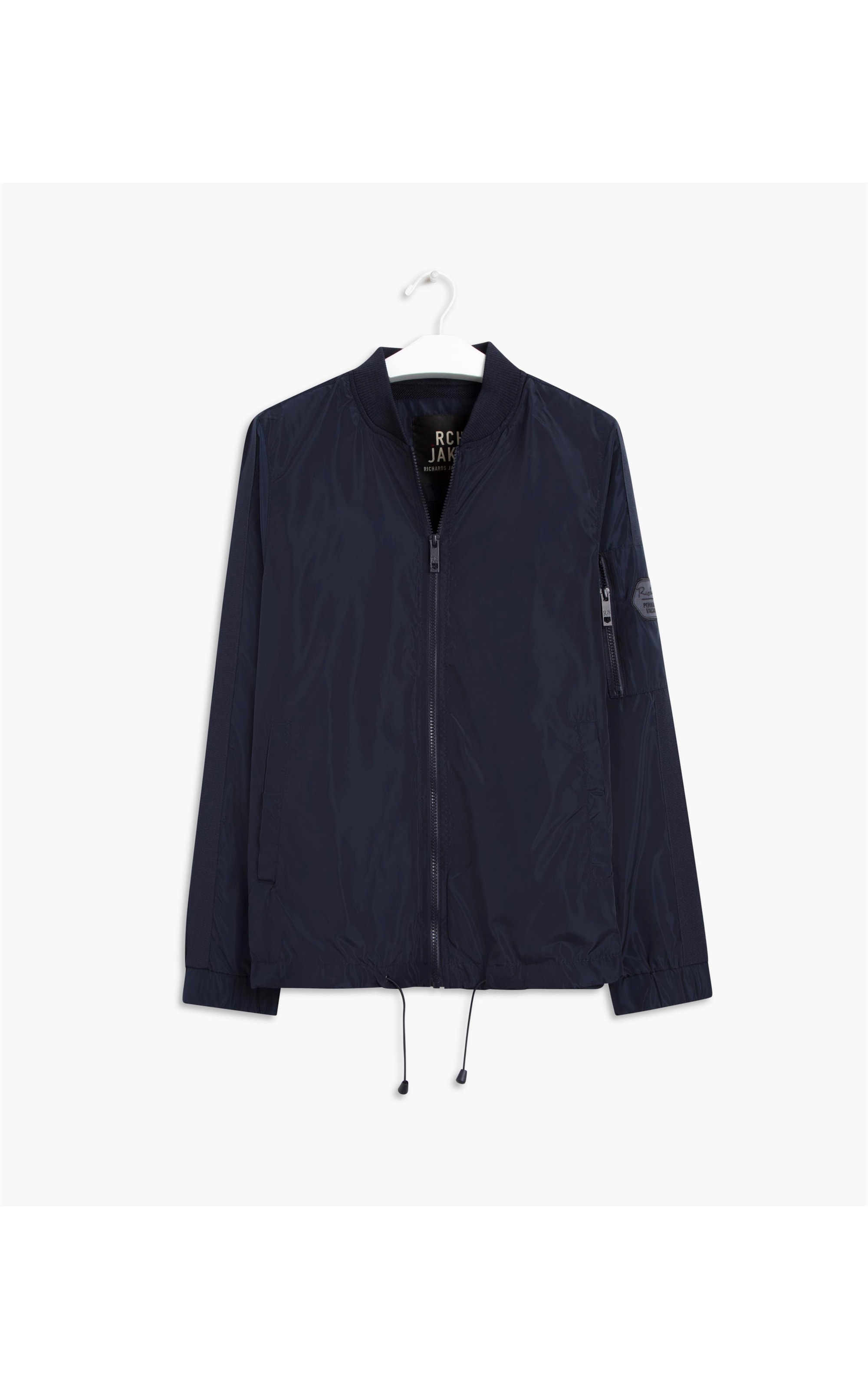 Jaqueta Nylon Bomber Rib Marinho