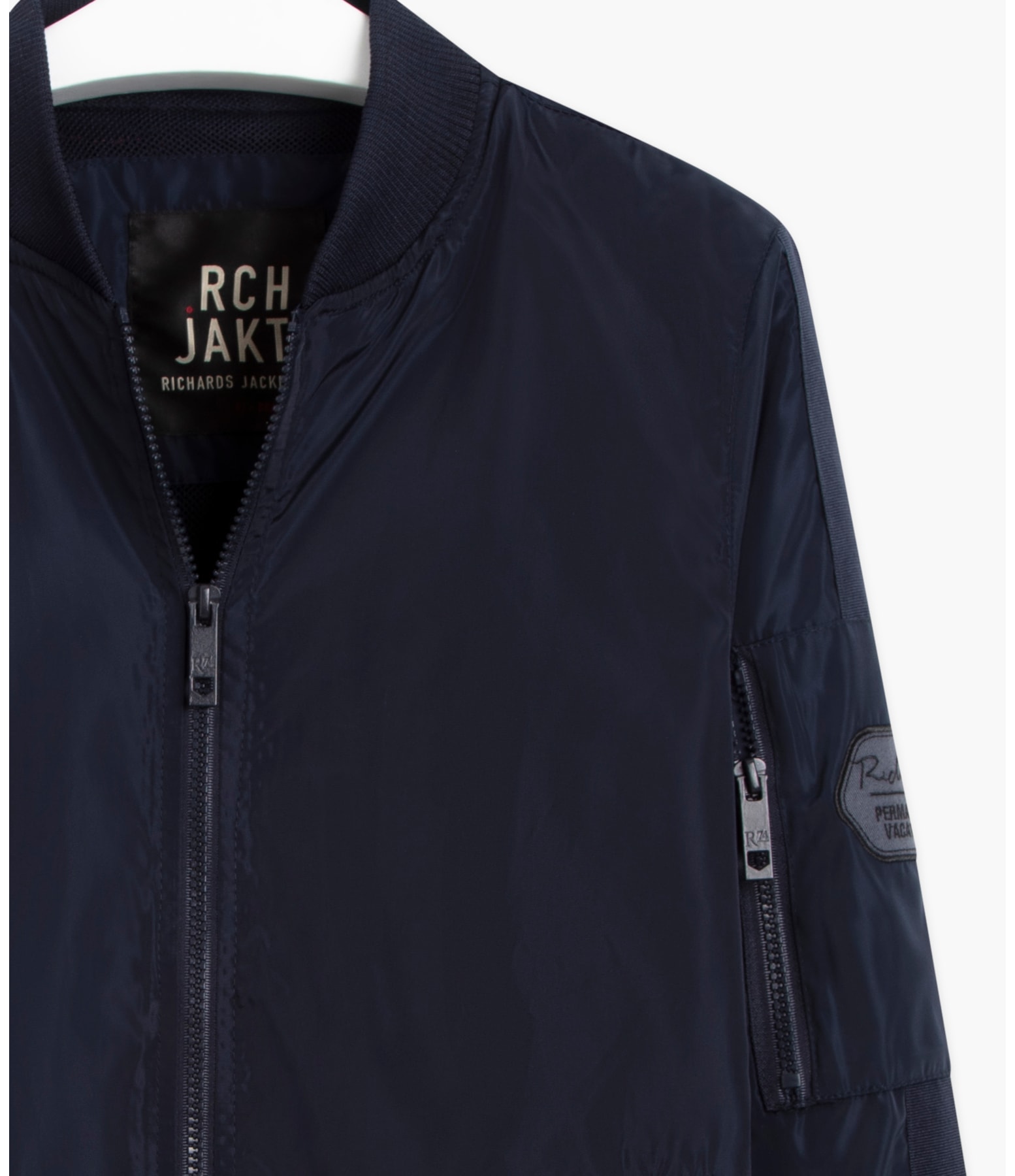 Jaqueta Nylon Bomber Rib Marinho