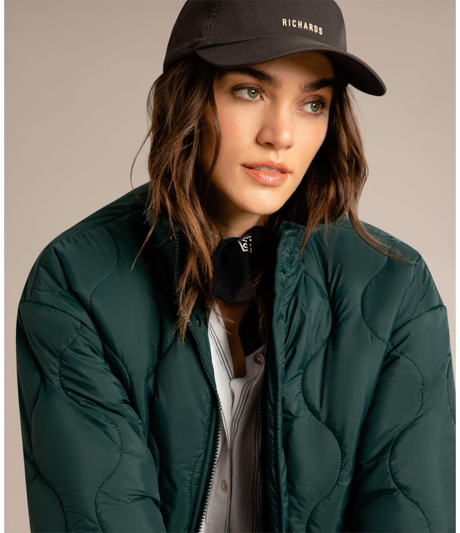 Jaqueta Nylon Diamond Puffer Verde Jade