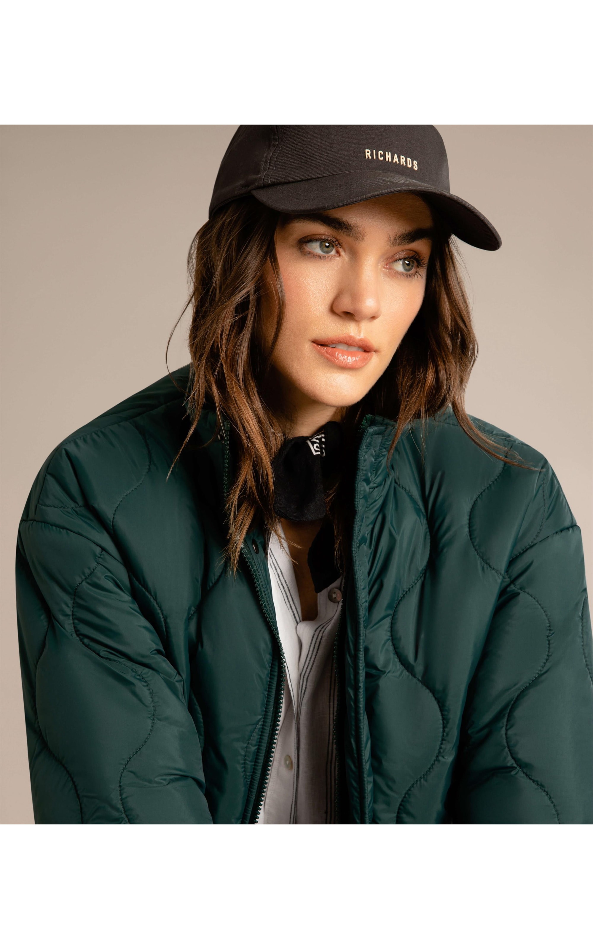 Jaqueta Nylon Diamond Puffer Verde Jade