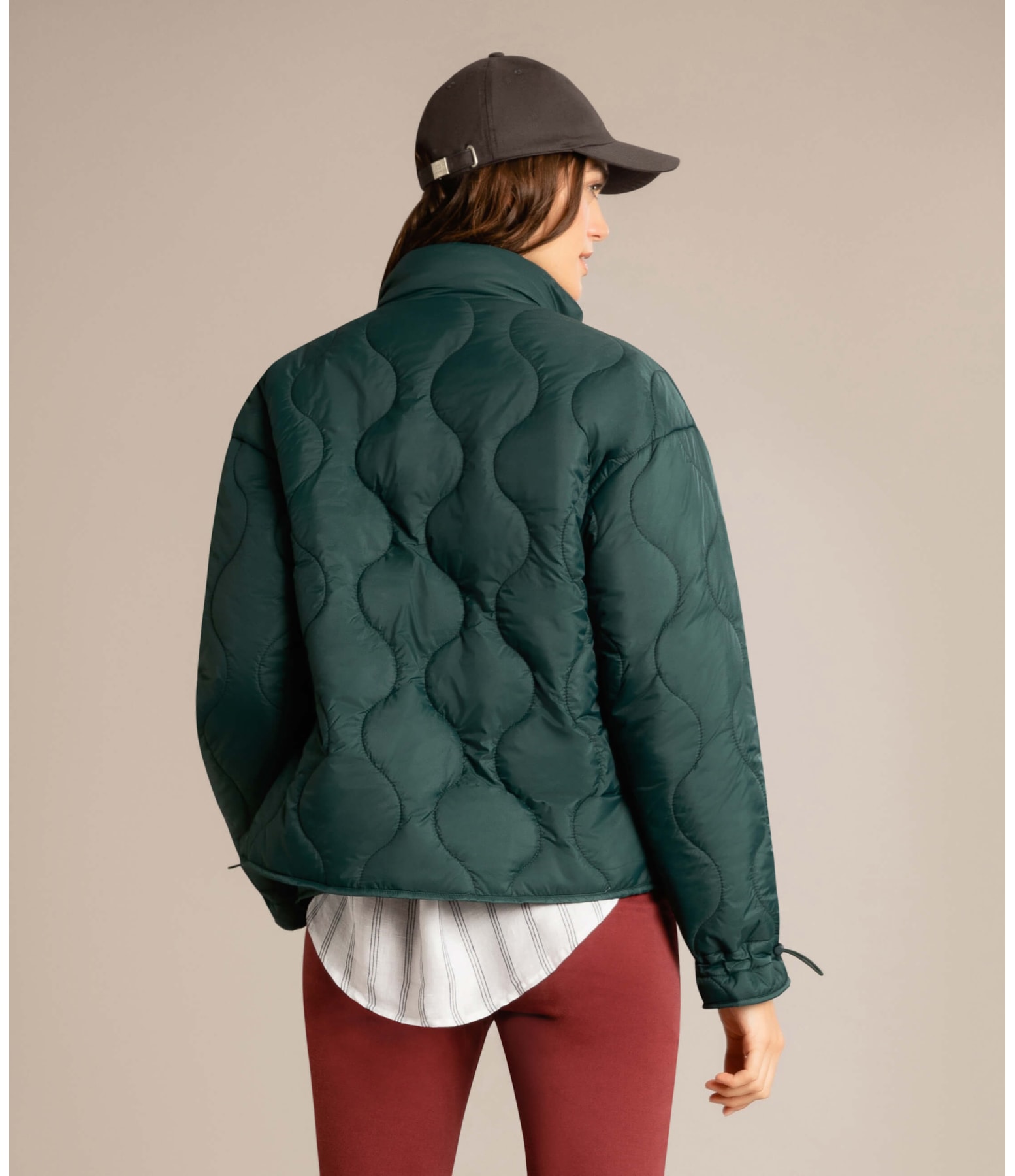 Jaqueta Nylon Diamond Puffer Verde Jade