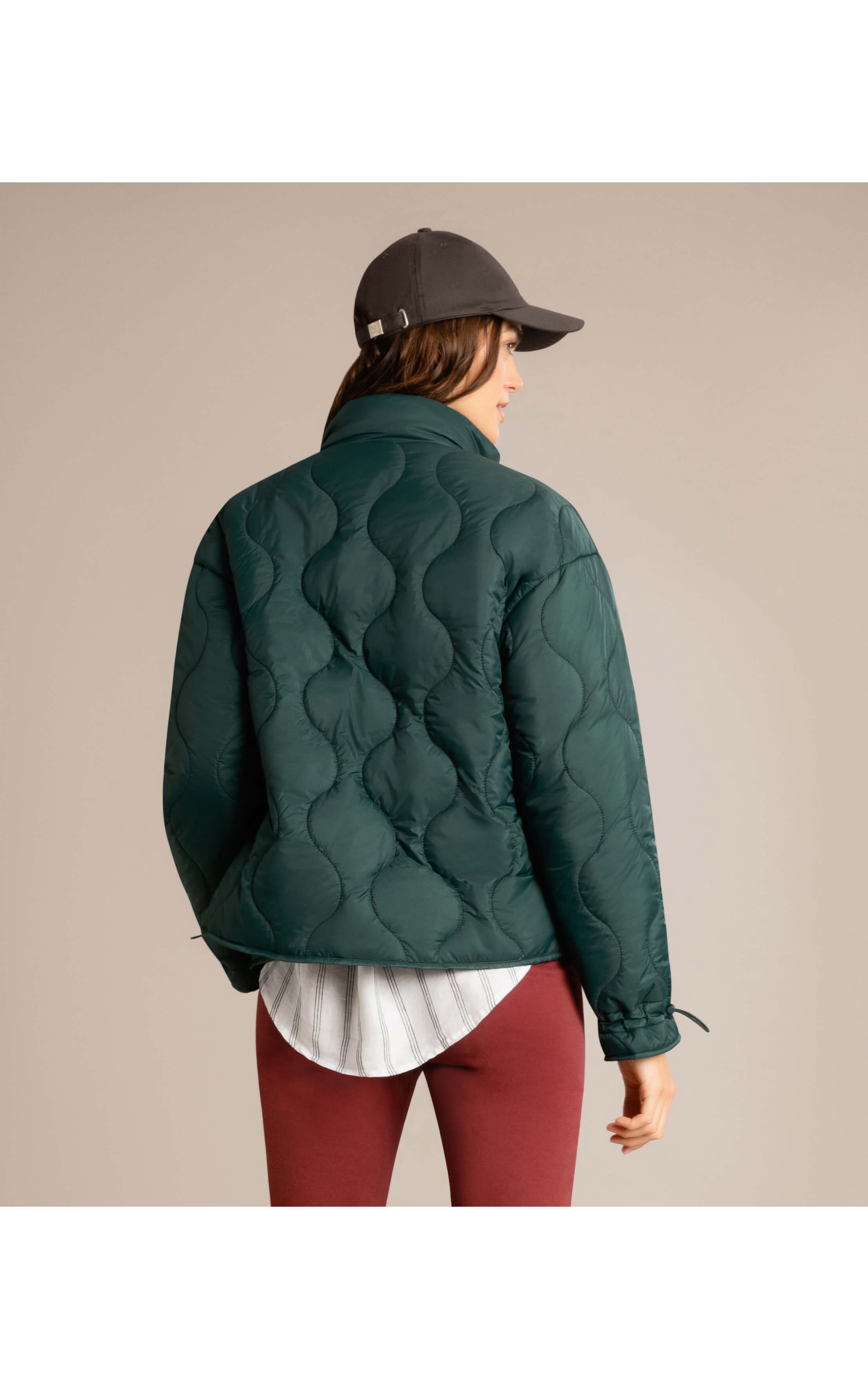 Jaqueta Nylon Diamond Puffer Verde Jade