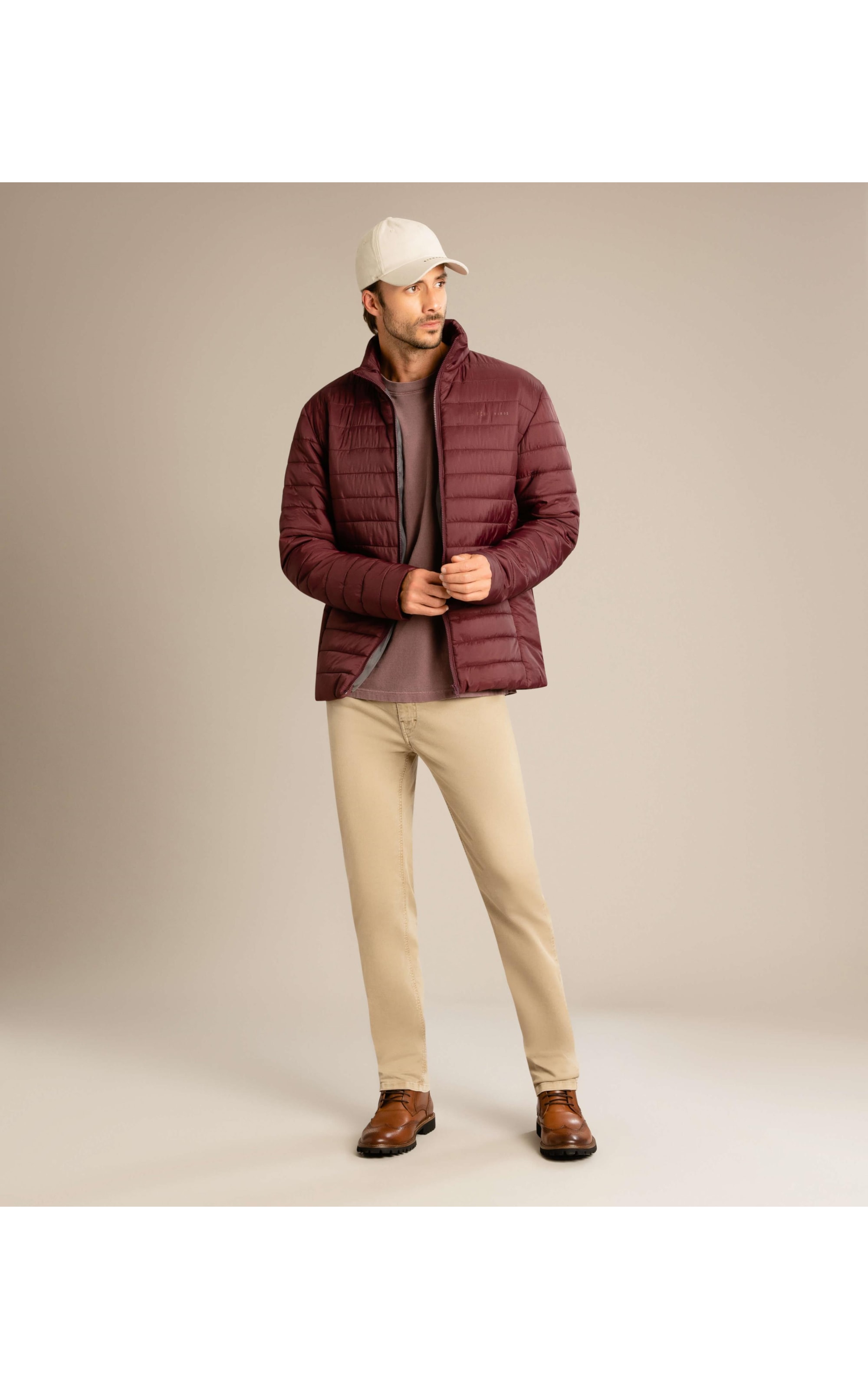 Jaqueta Nylon Light León Dark Wine