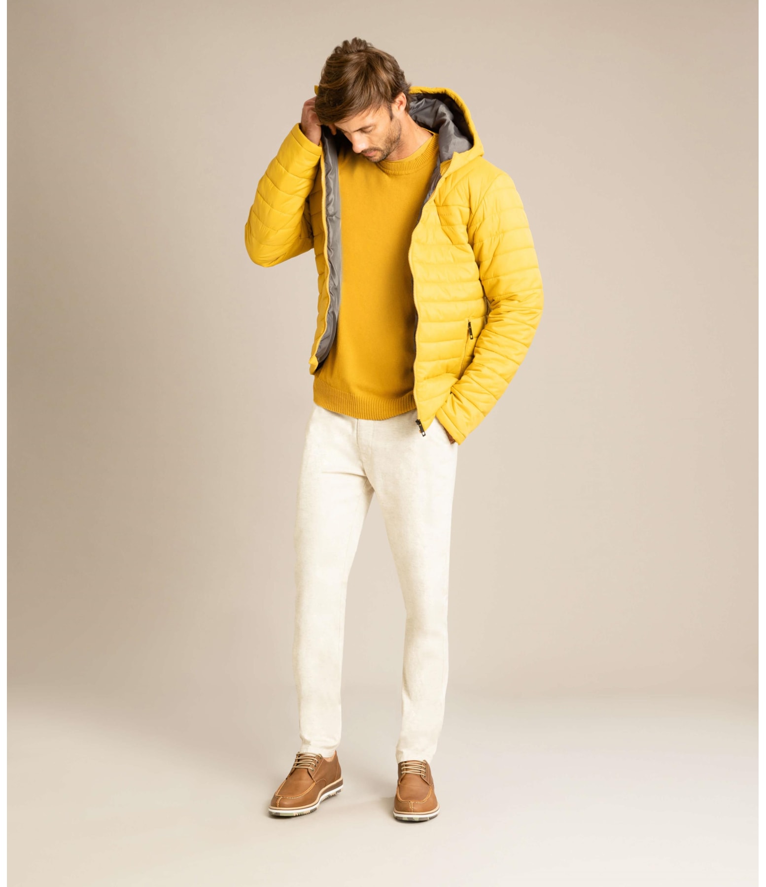 Jaqueta Nylon Light San Juan Mostarda