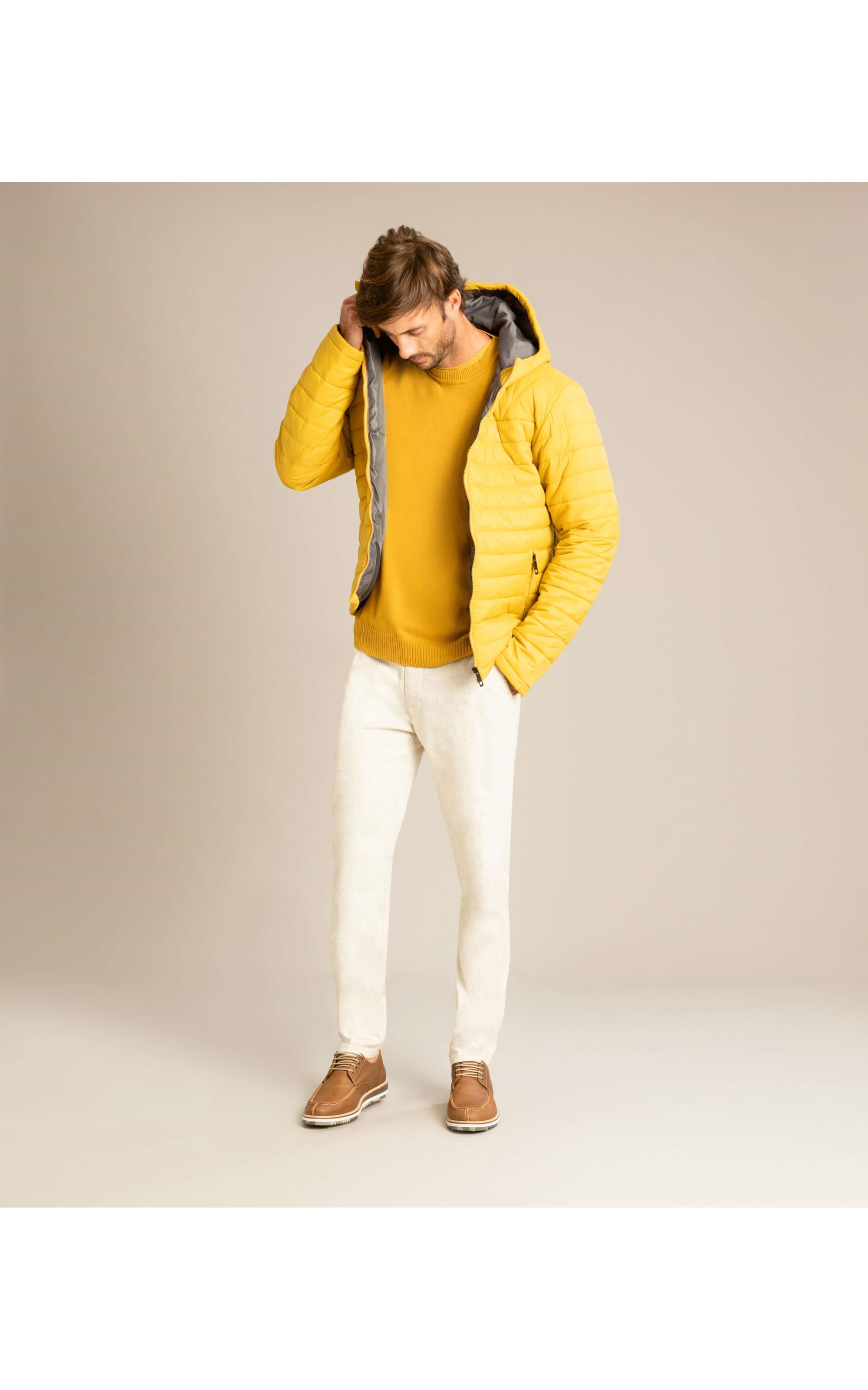 Jaqueta Nylon Light San Juan Mostarda