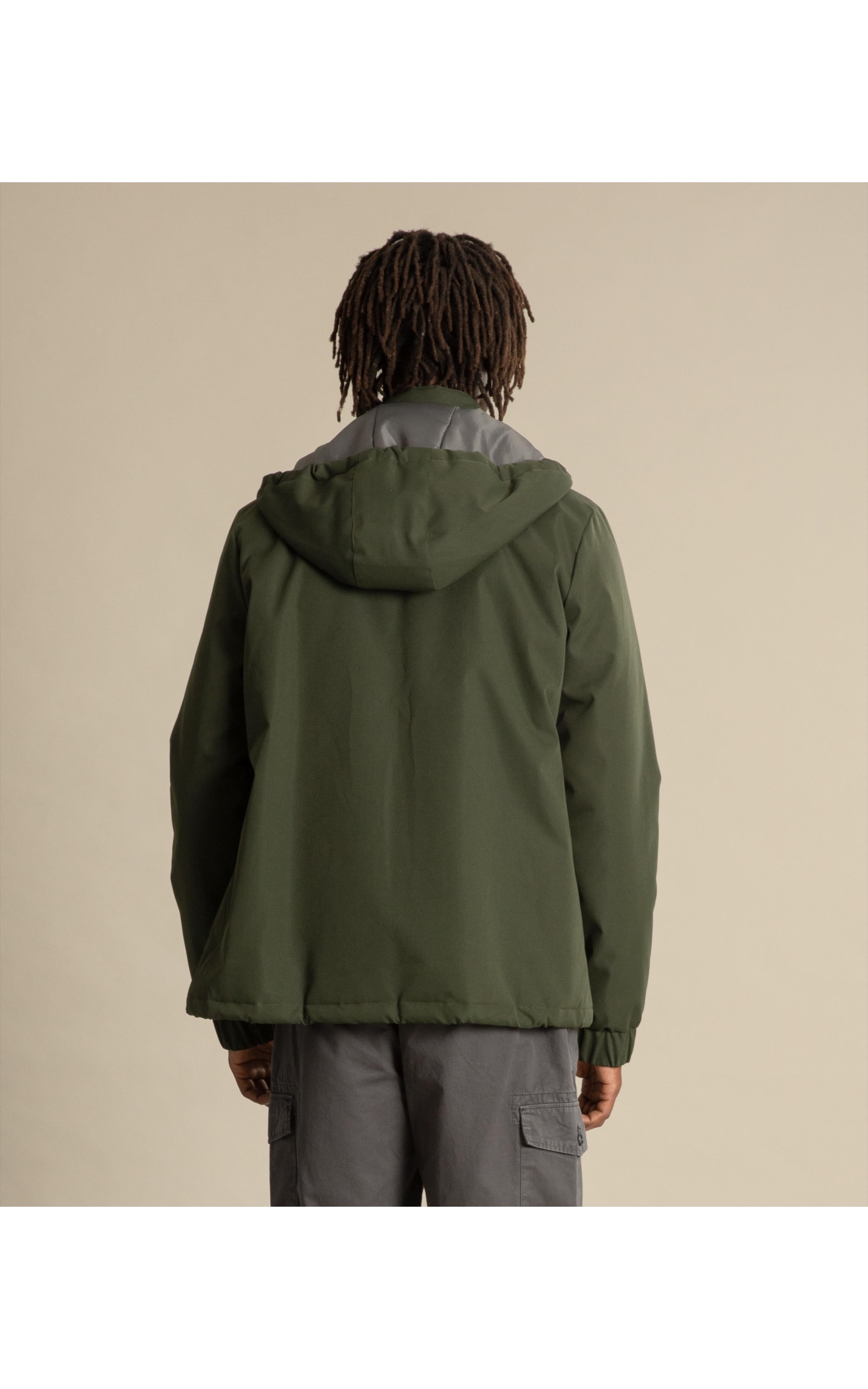 Jaqueta Nylon Puebla Verde Militar