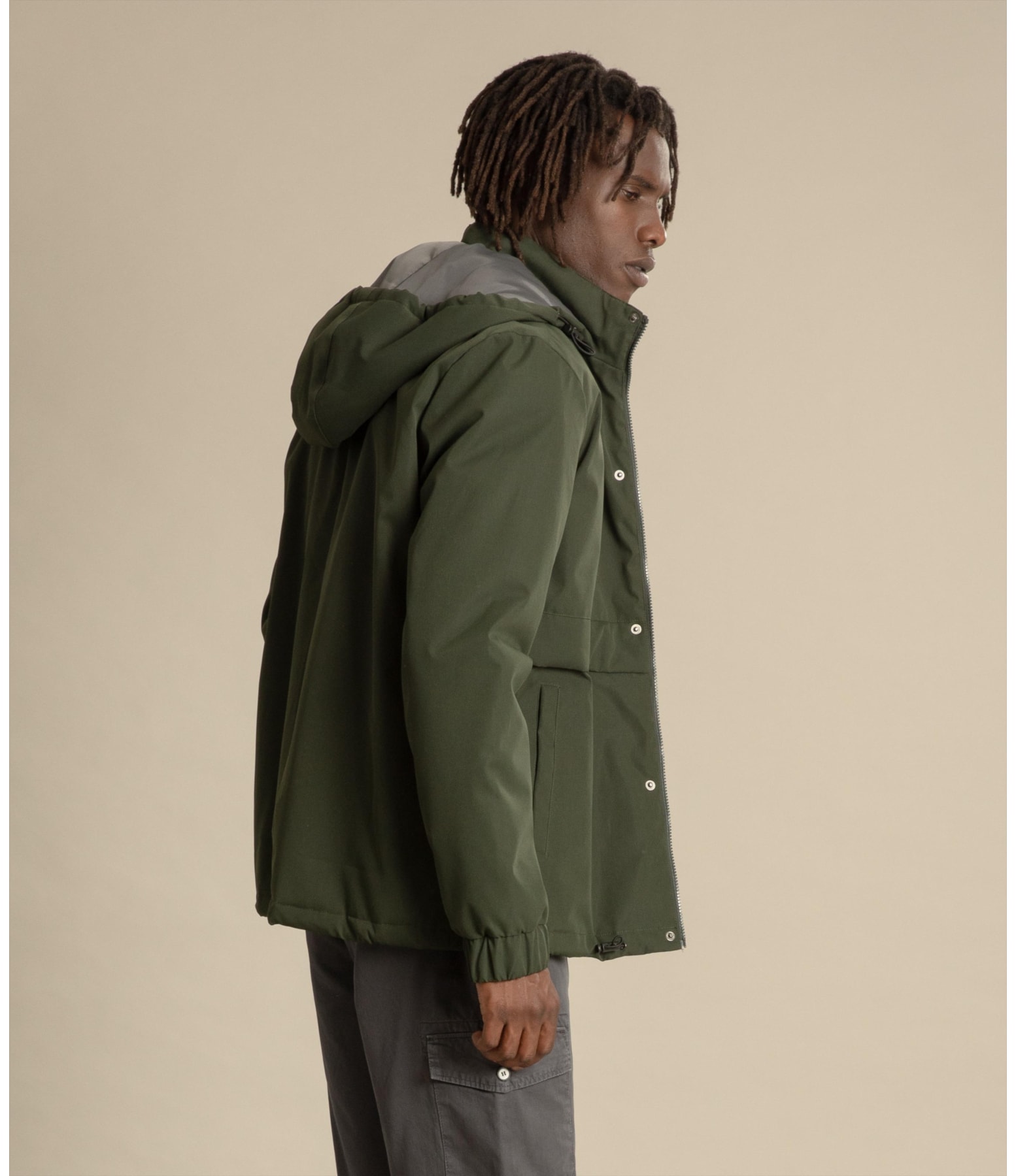 Jaqueta Nylon Puebla Verde Militar