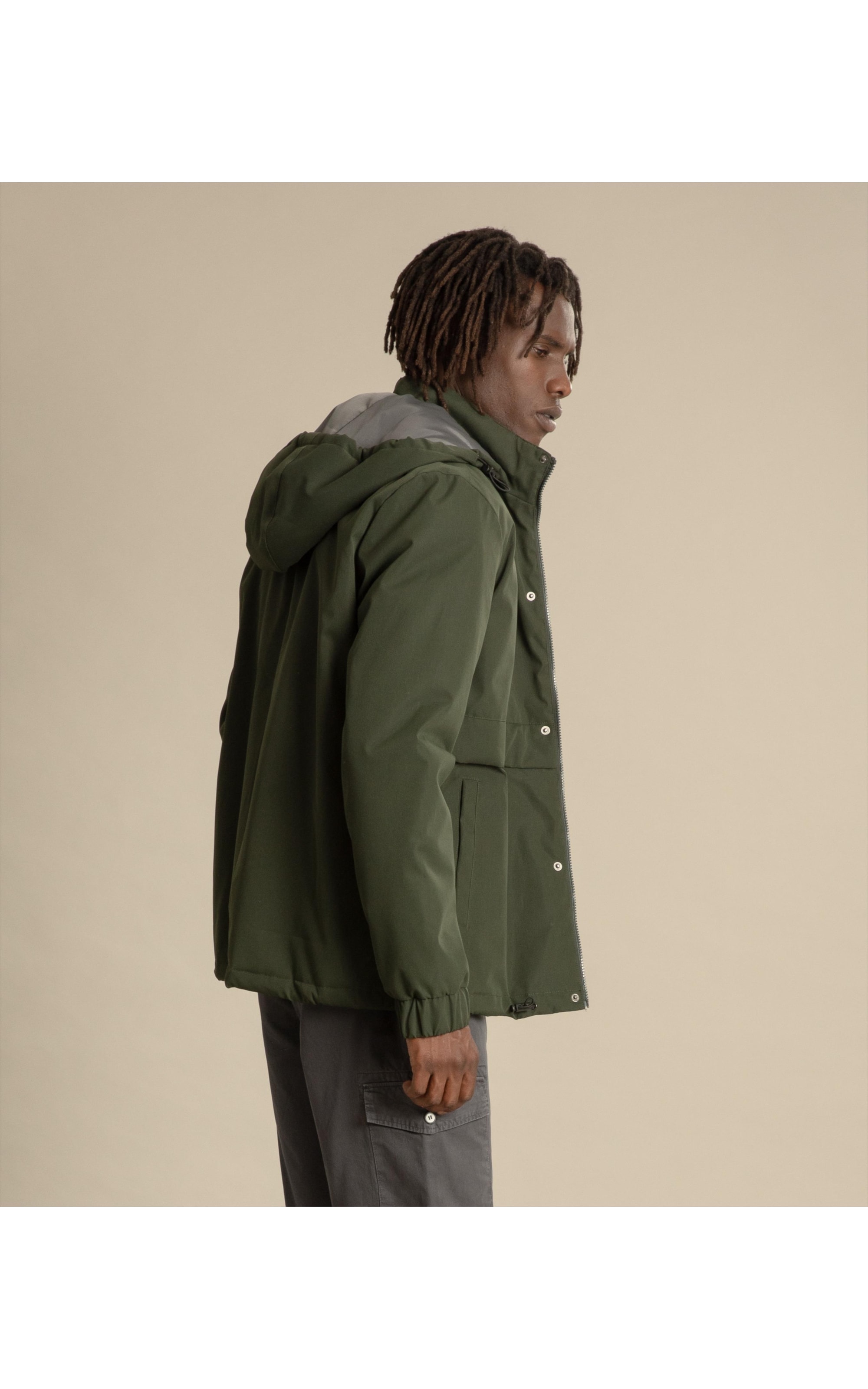 Jaqueta Nylon Puebla Verde Militar
