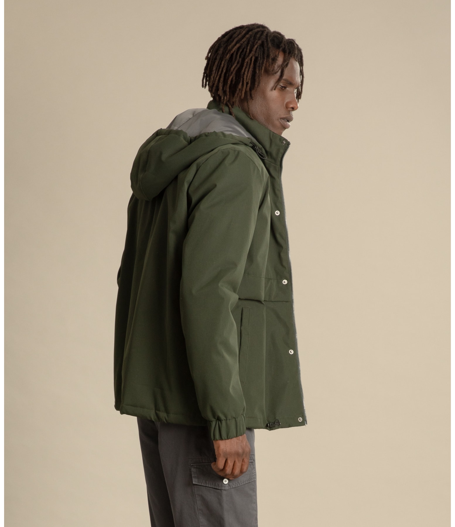 Jaqueta Nylon Puebla Verde Militar