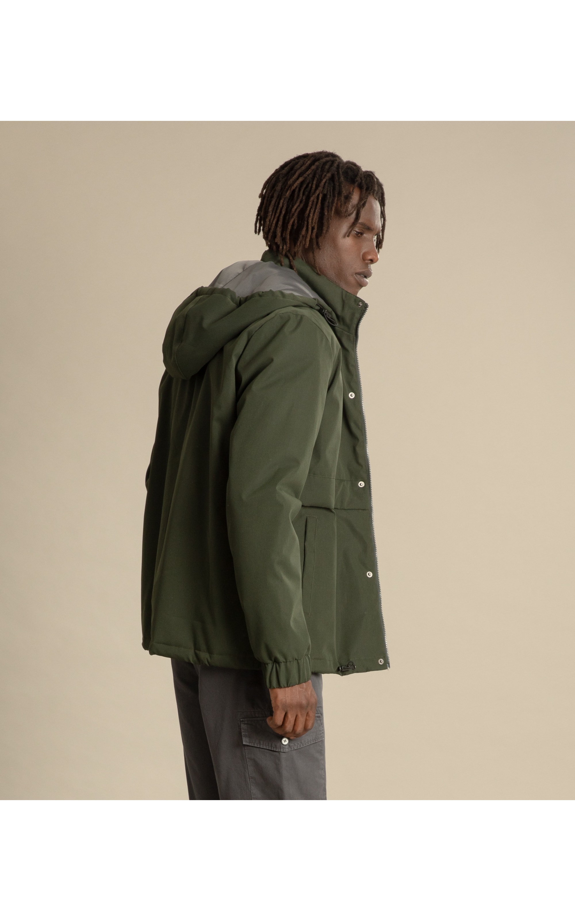 Jaqueta Nylon Puebla Verde Militar