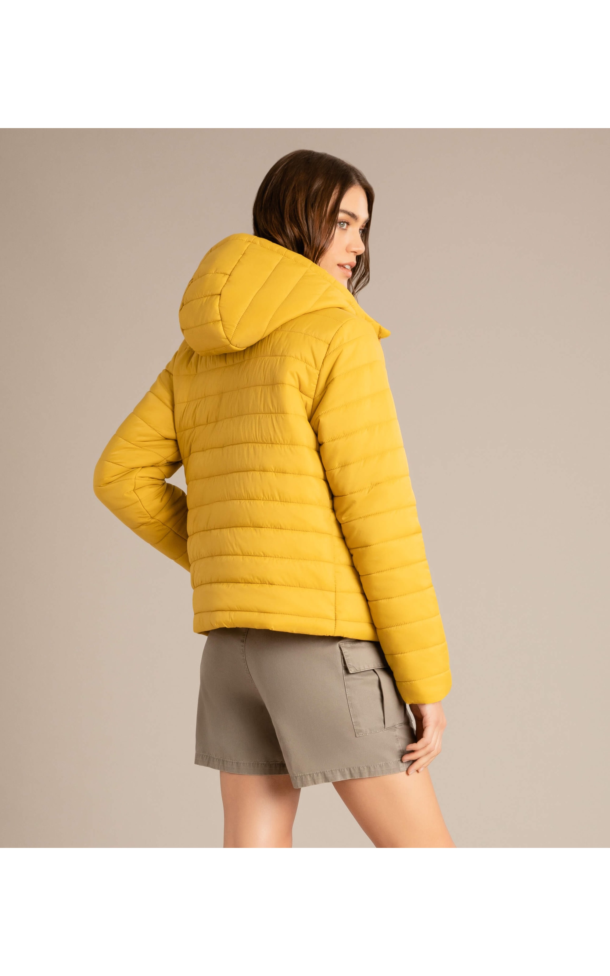 Jaqueta Orlean Light Puffer Mostarda