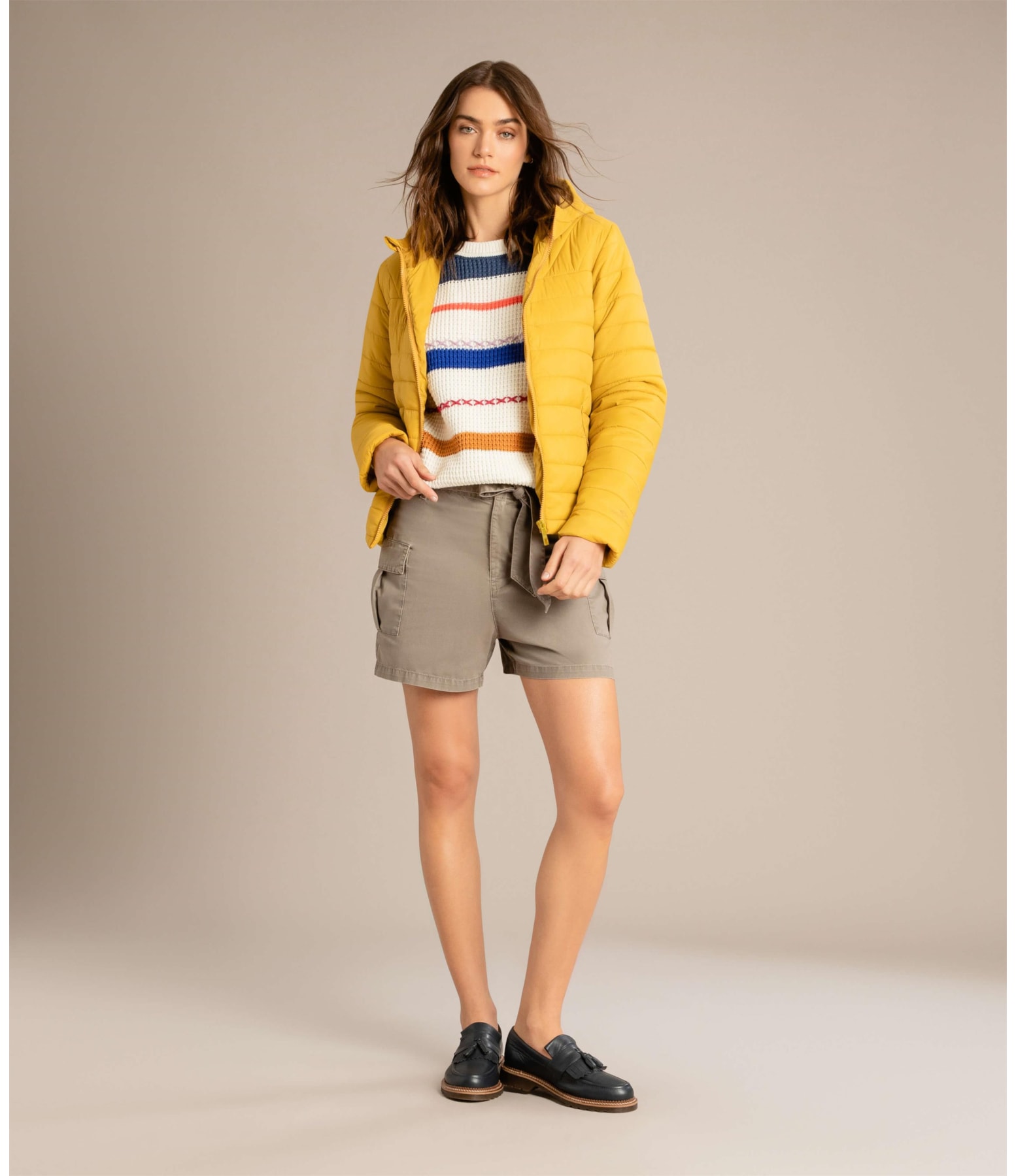 Jaqueta Orlean Light Puffer Mostarda