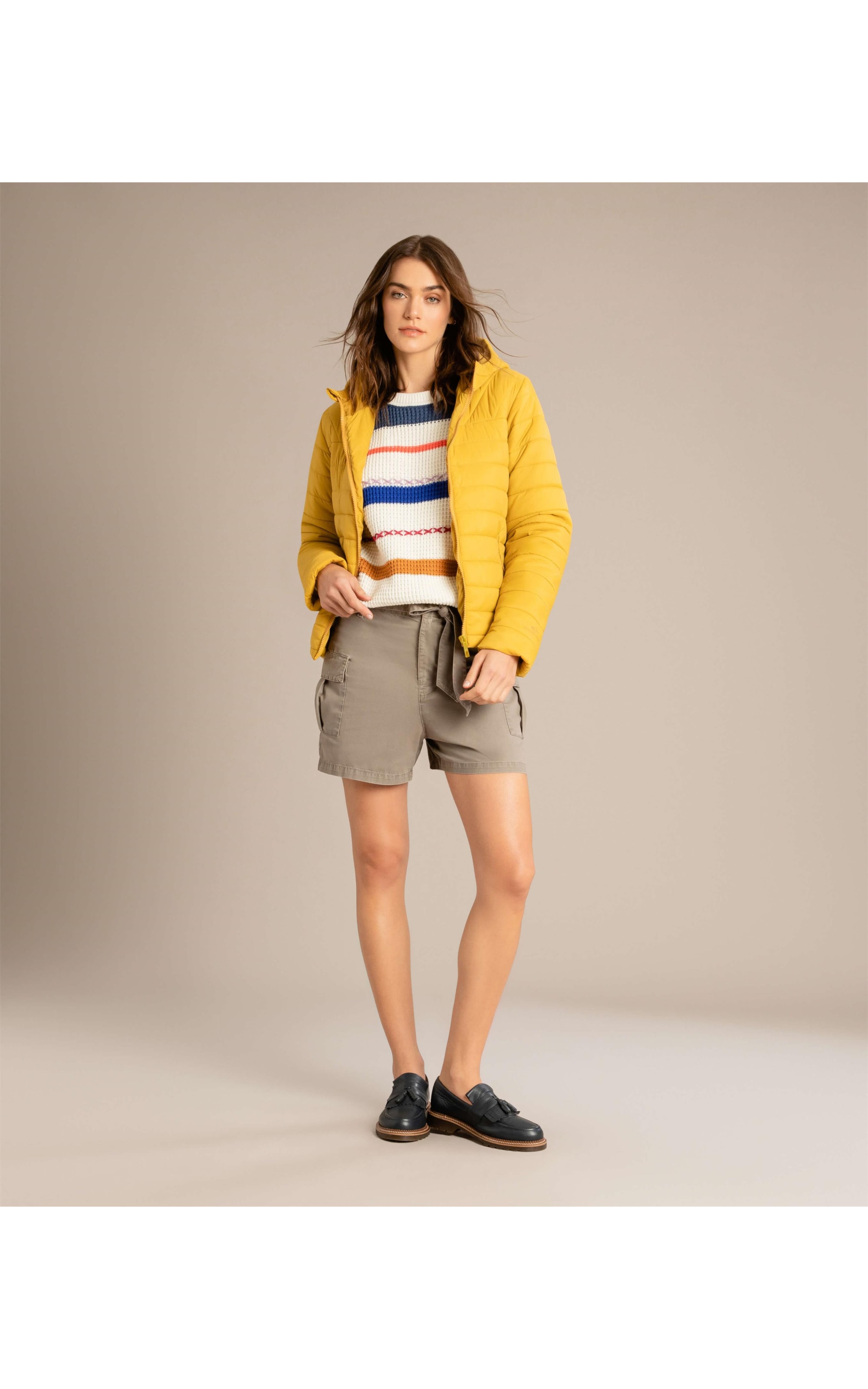 Jaqueta Orlean Light Puffer Mostarda