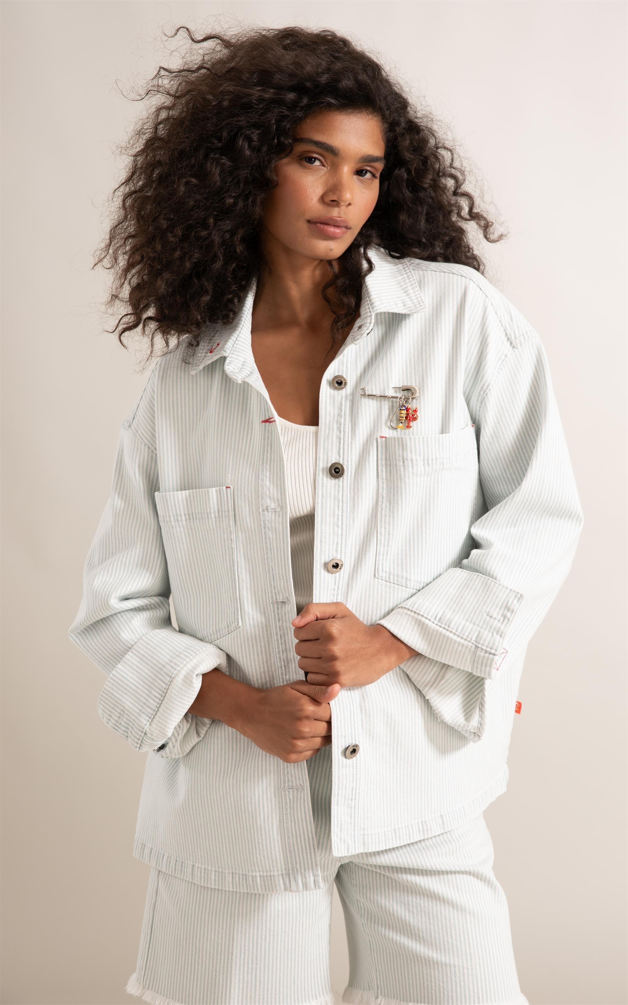 Jaqueta Oversized Denim Blue Azul Claro